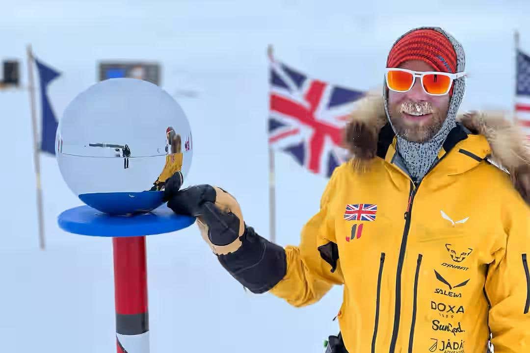 Former GB Para-athlete Jonny Huntingdon has made history after becoming the first disabled person to ski solo and unsupported to the South Pole (Antarctic Logistics & Expeditions (ALE)/PA)