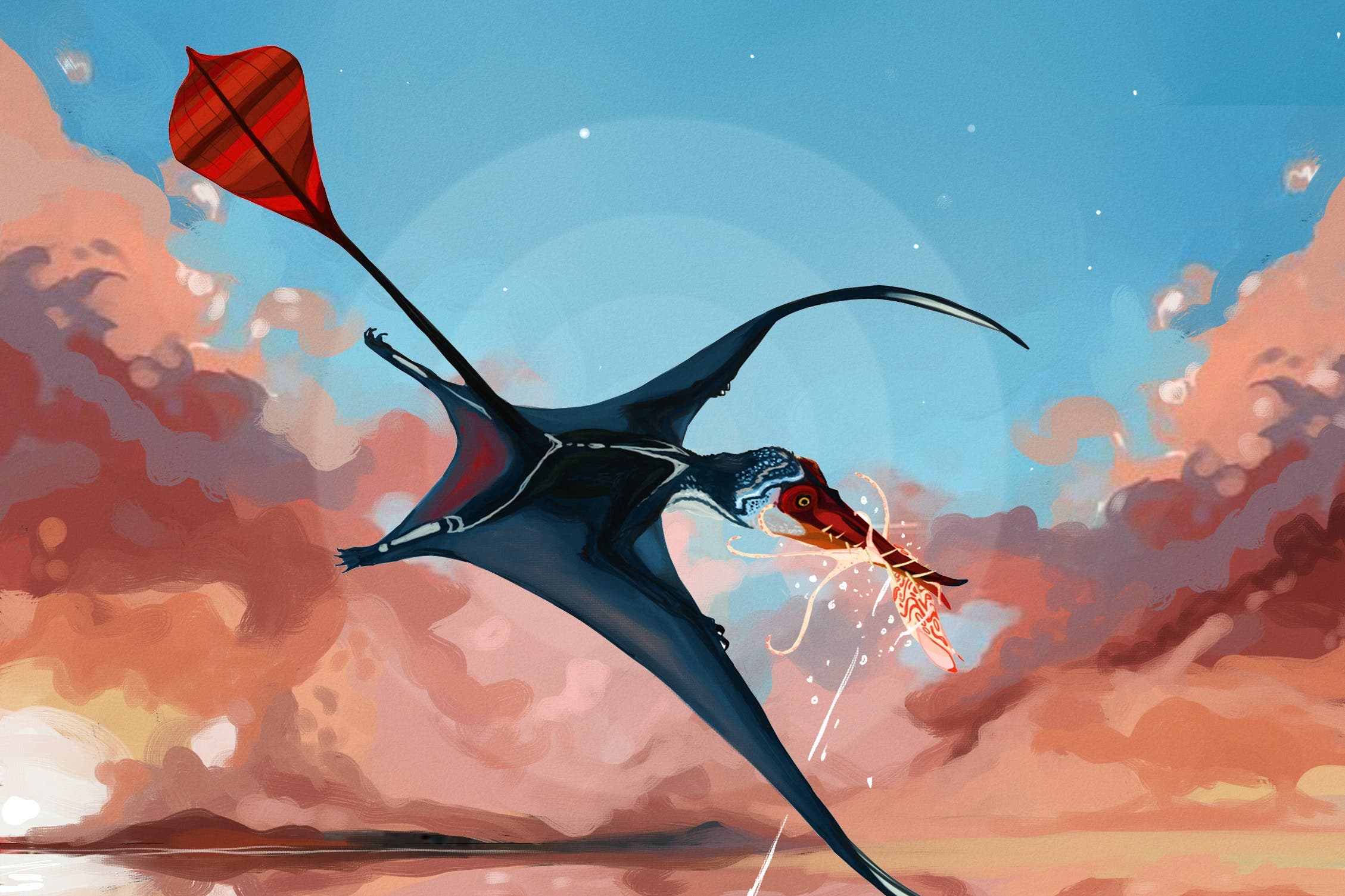 Pterosaurs were able to fly thanks to a sail-like vane at the end of their long tails, scientists have discovered (Natalia J/PA)