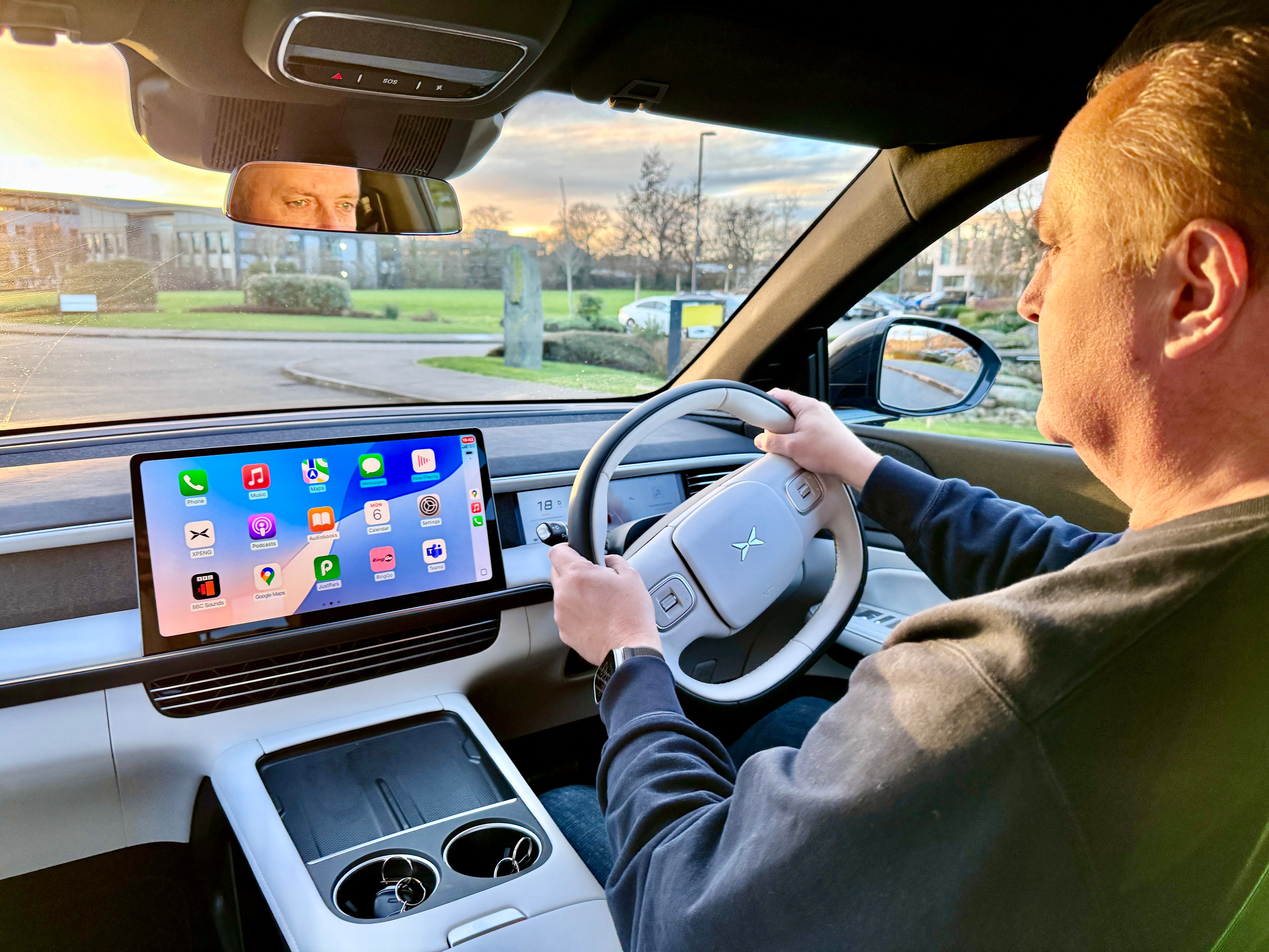 The Xpeng G6’s interior is more traditional than a Tesla’s but better built and with Apple CarPlay connectivity as standard