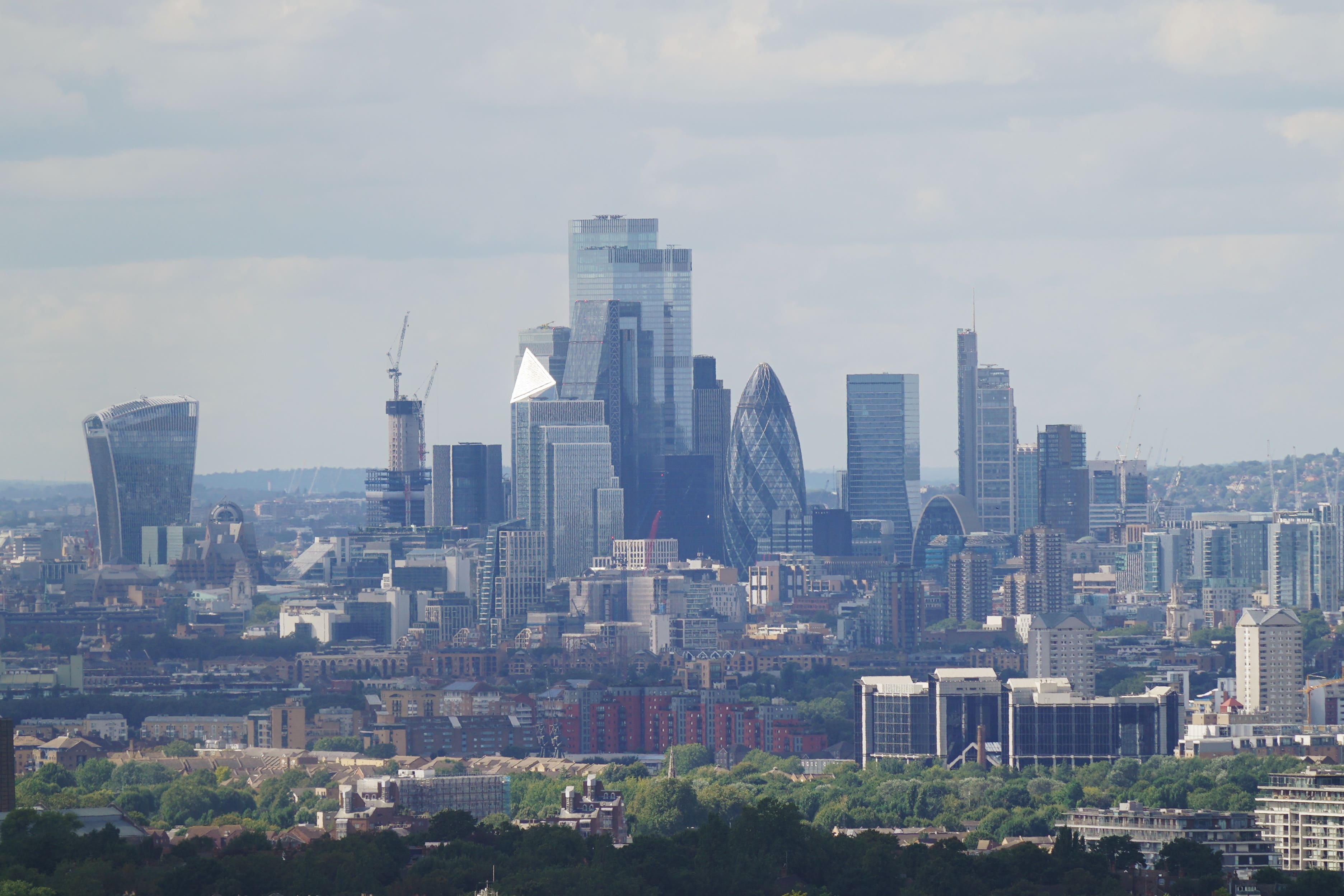 A view of the financial district of the City of London (Yui Mok/PA)