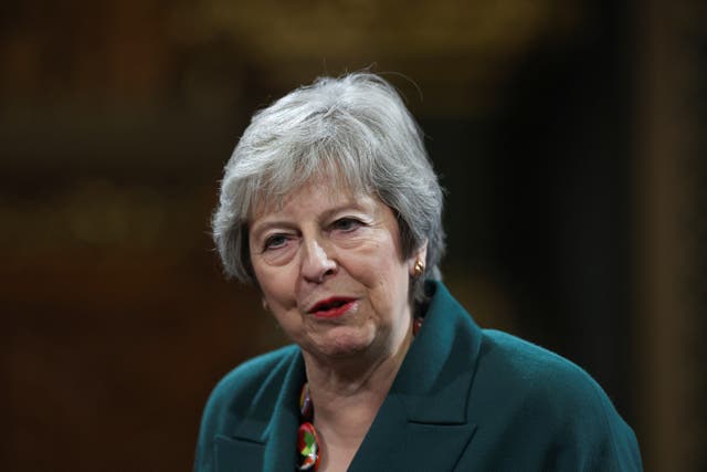 <p>Former Prime Minister Baroness May of Maidenhead (Hannah McKay/PA)</p>