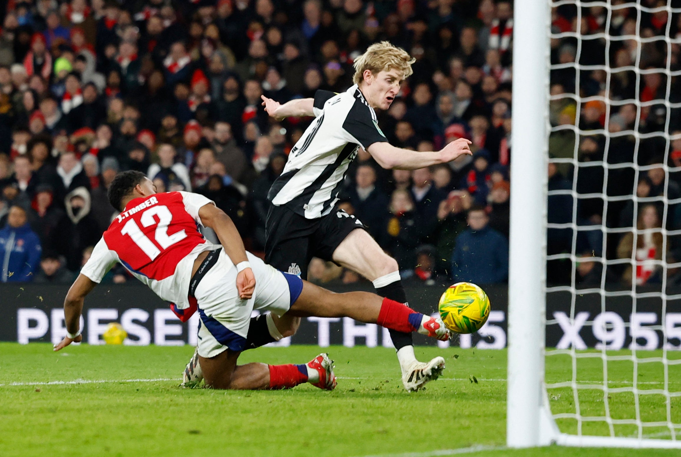 Anthony Gordon was in the right place to turn in a second goal for Newcastle