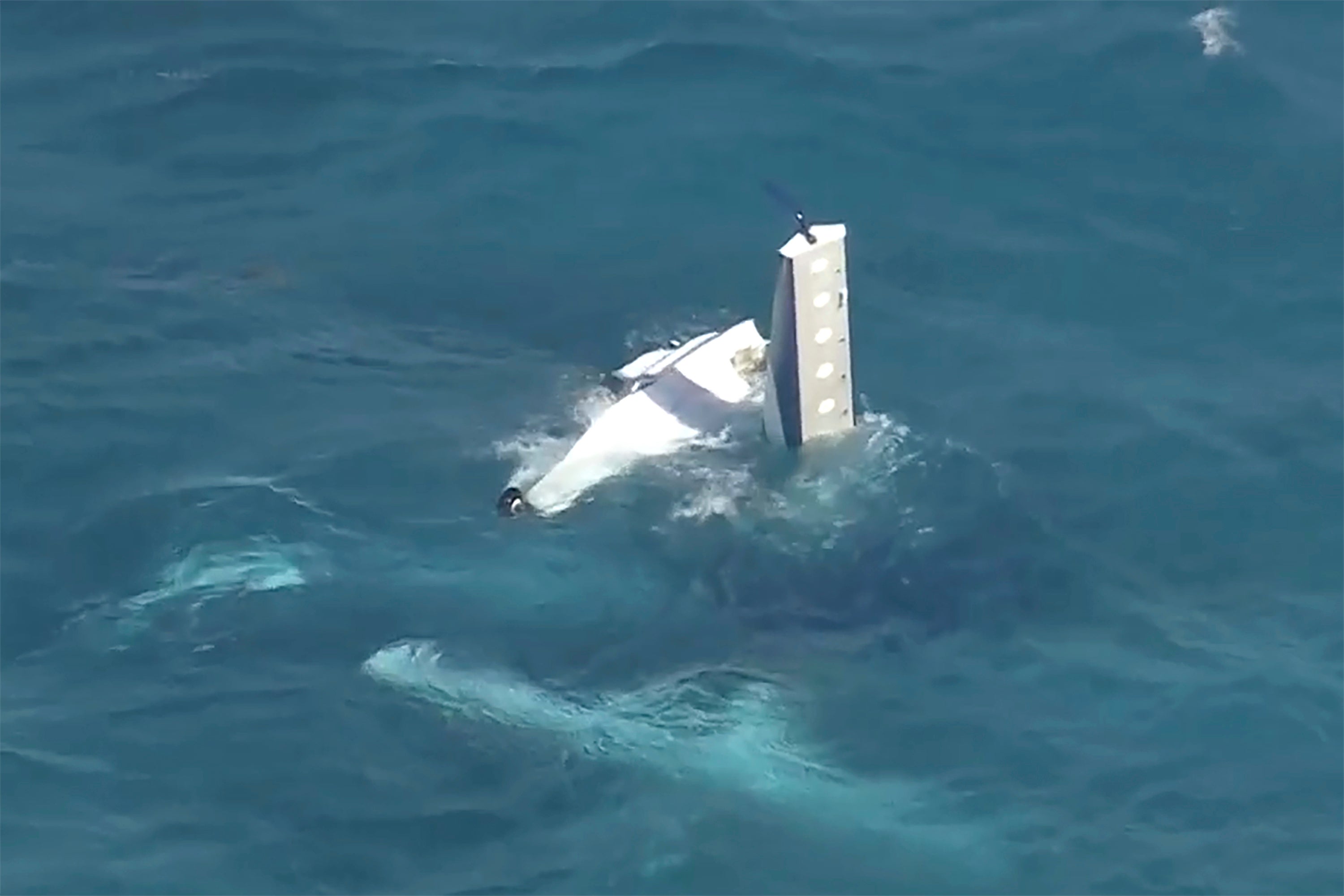 A fuselage in water off Rottnest Island