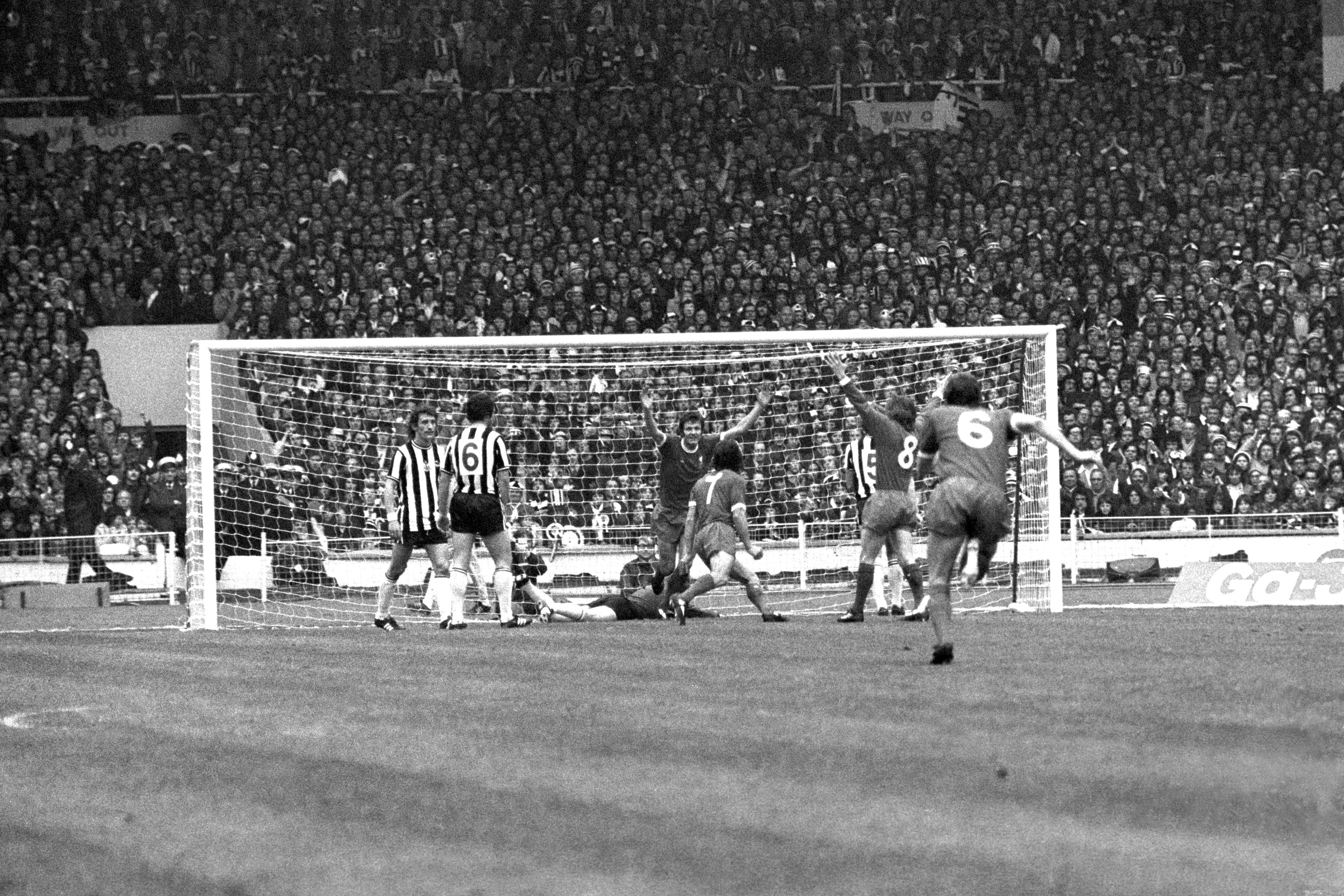 Future Newcastle boss Kevin Keegan scored twice in Liverpool’s 3-0 FA Cup final victory over the Magpies in 1974 (PA)