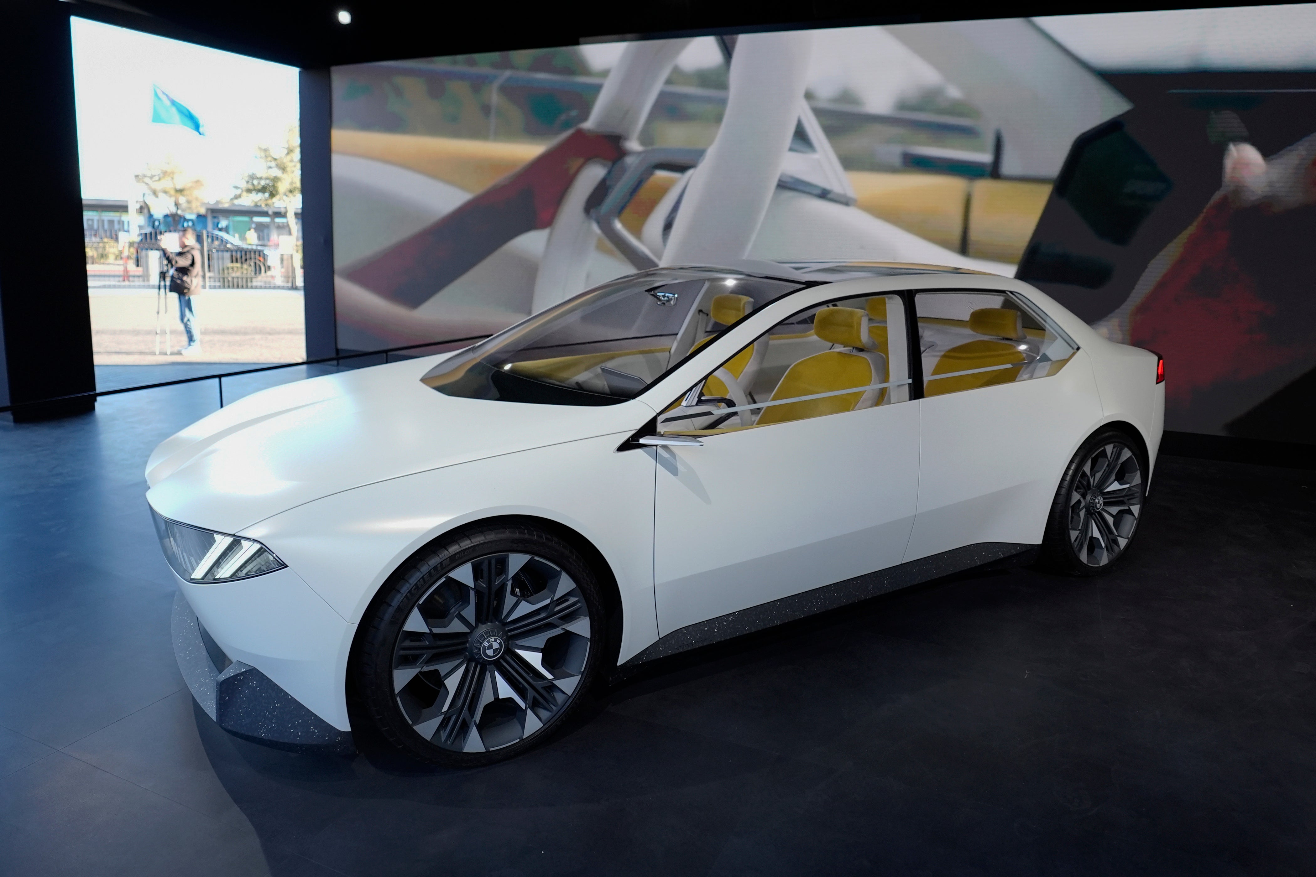 A BMW Neue Klasse X is displayed at a BMW booth during the CES tech show Tuesday, Jan. 7, 2025, in Las Vegas
