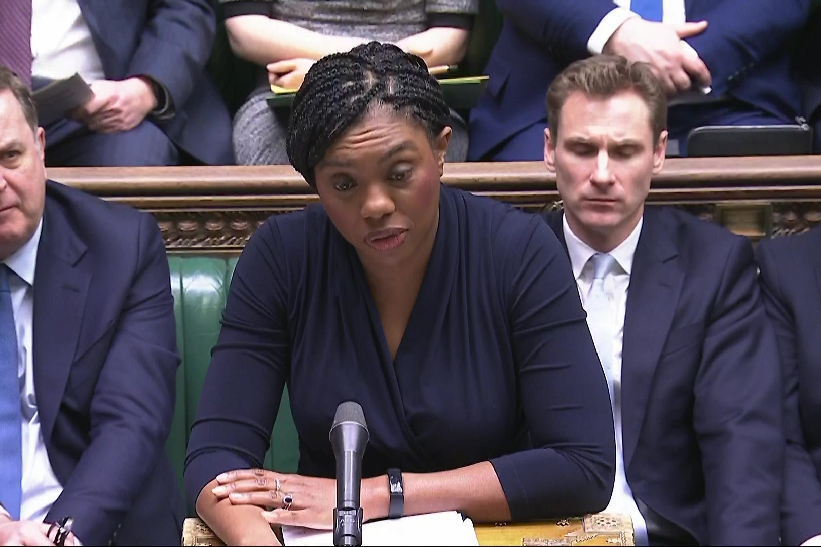 Kemi Badenoch clashed with Sir Keir Starmer over calls for a national inquiry into grooming gangs (House of Commons/UK Parliament/PA)