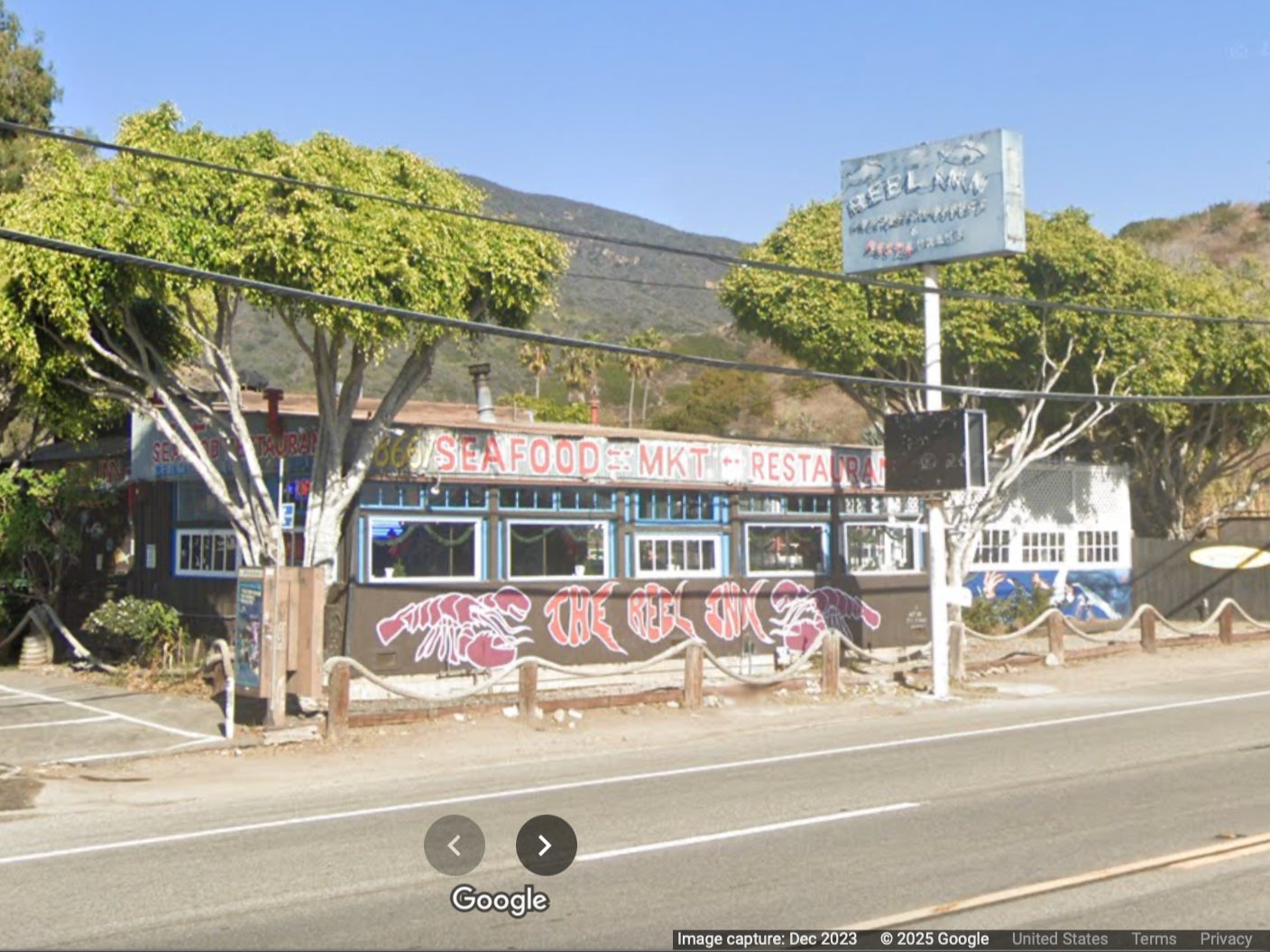 Reel Inn, an iconic seafood restaurant, was engulfed in the wildfires, the owners say