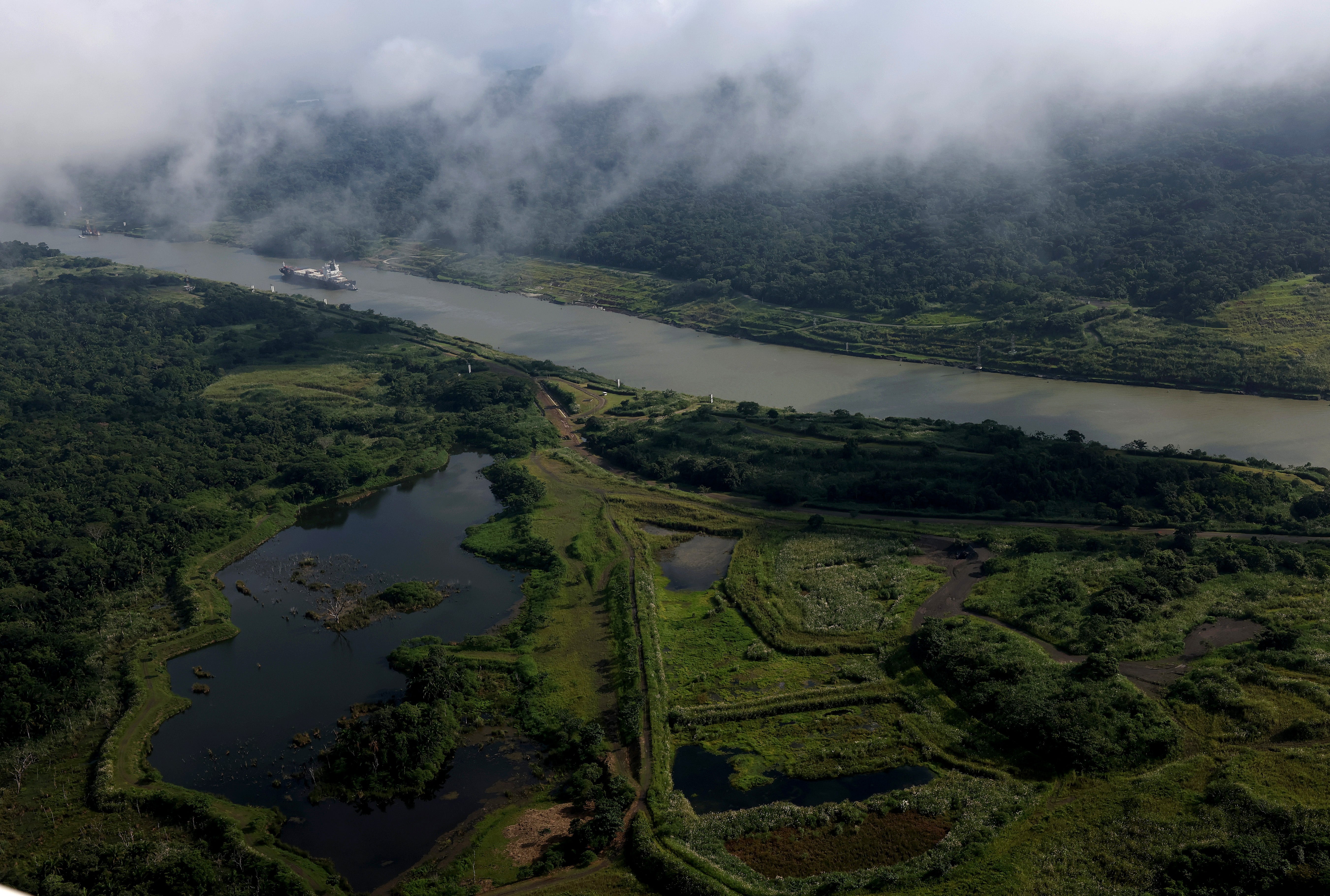 The Panama Canal, as seen from above