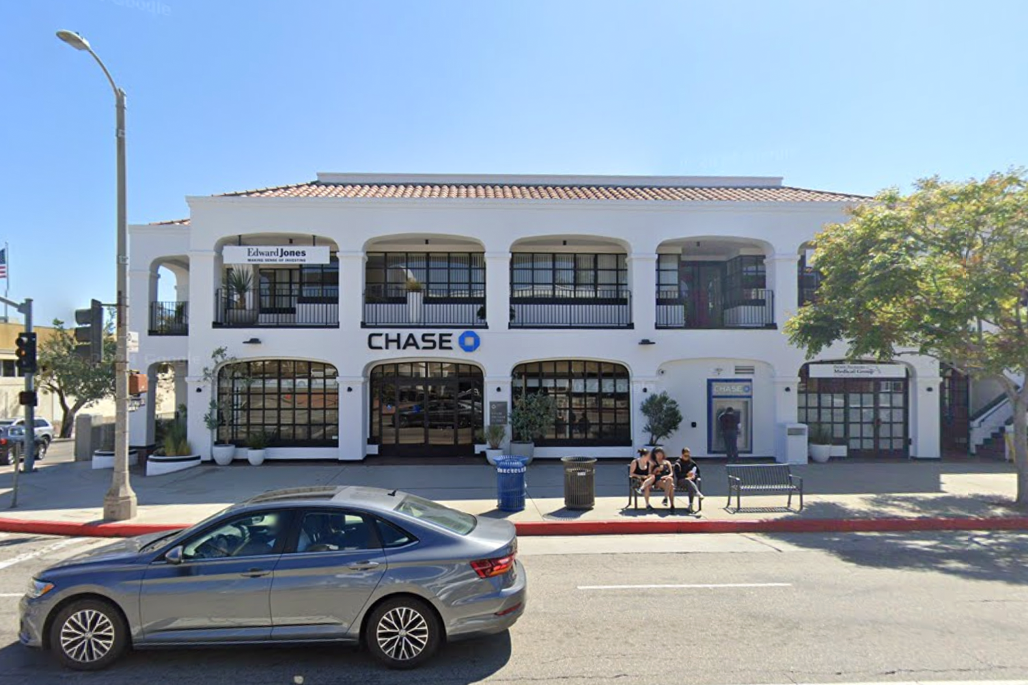 A Chase bank in the Palisades pictured in May 2024