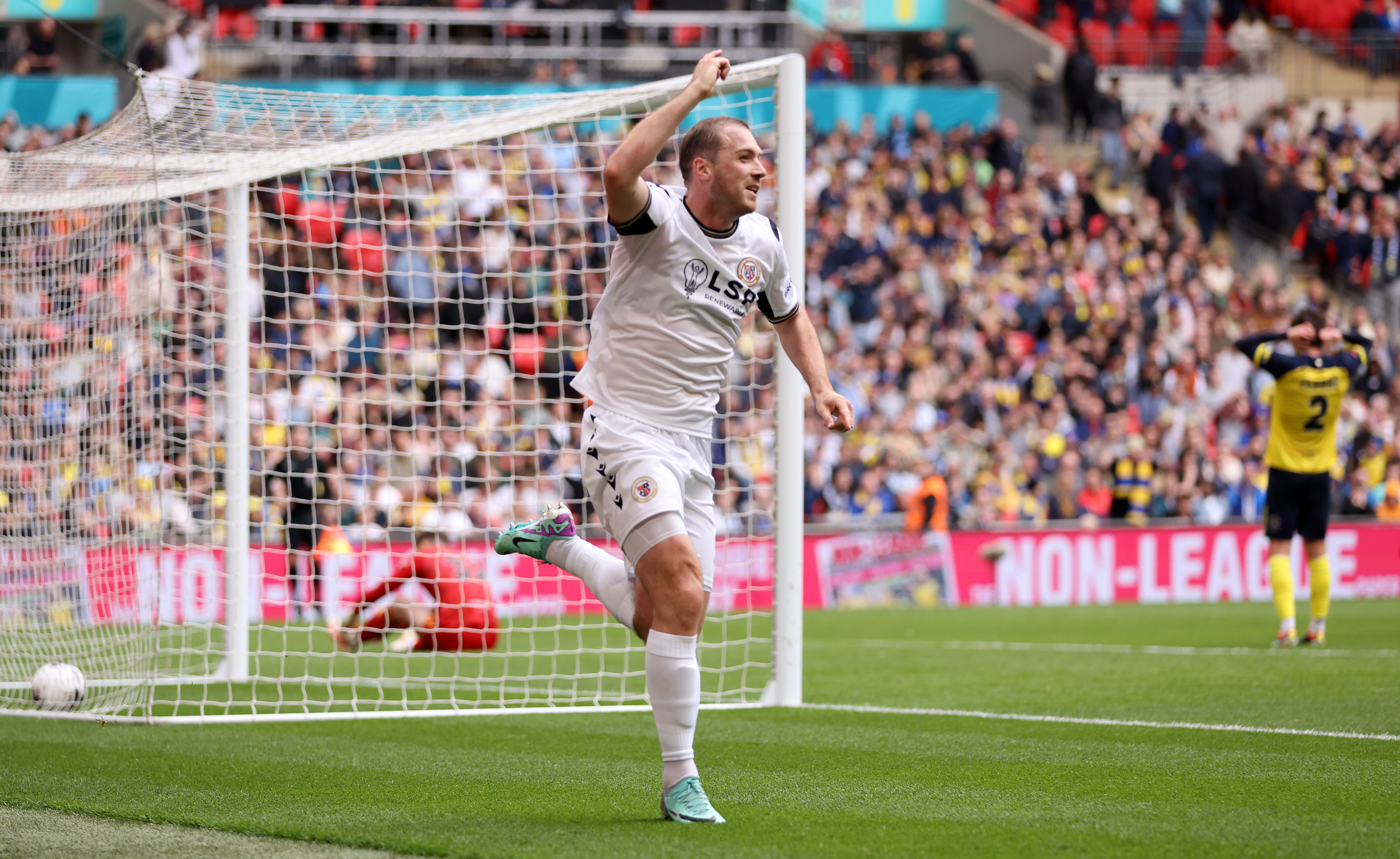 Striker Michael Cheek scored twice in the National League play-off final – and again in the shootout