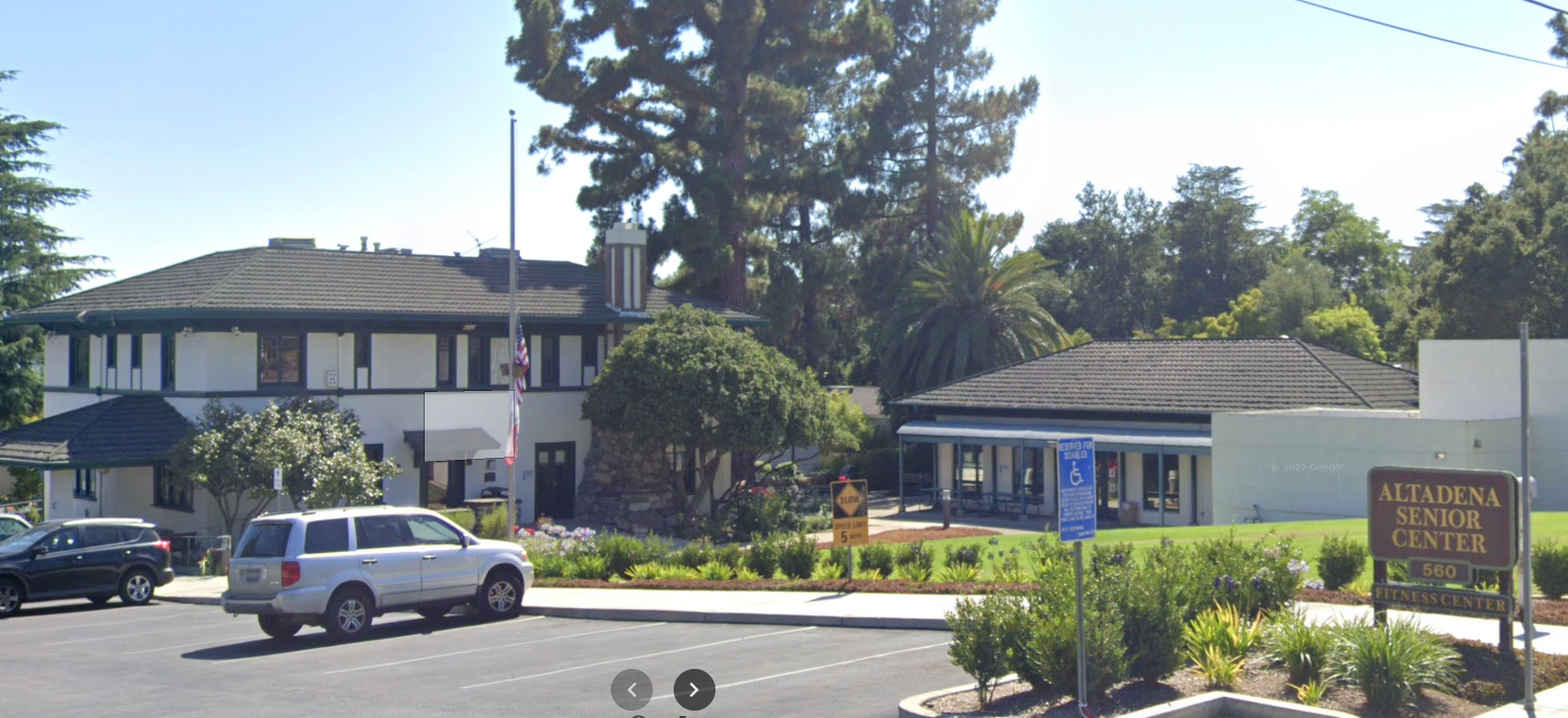 Altadena Senior Center pictured in 2022 on a normal sunny day in L.A