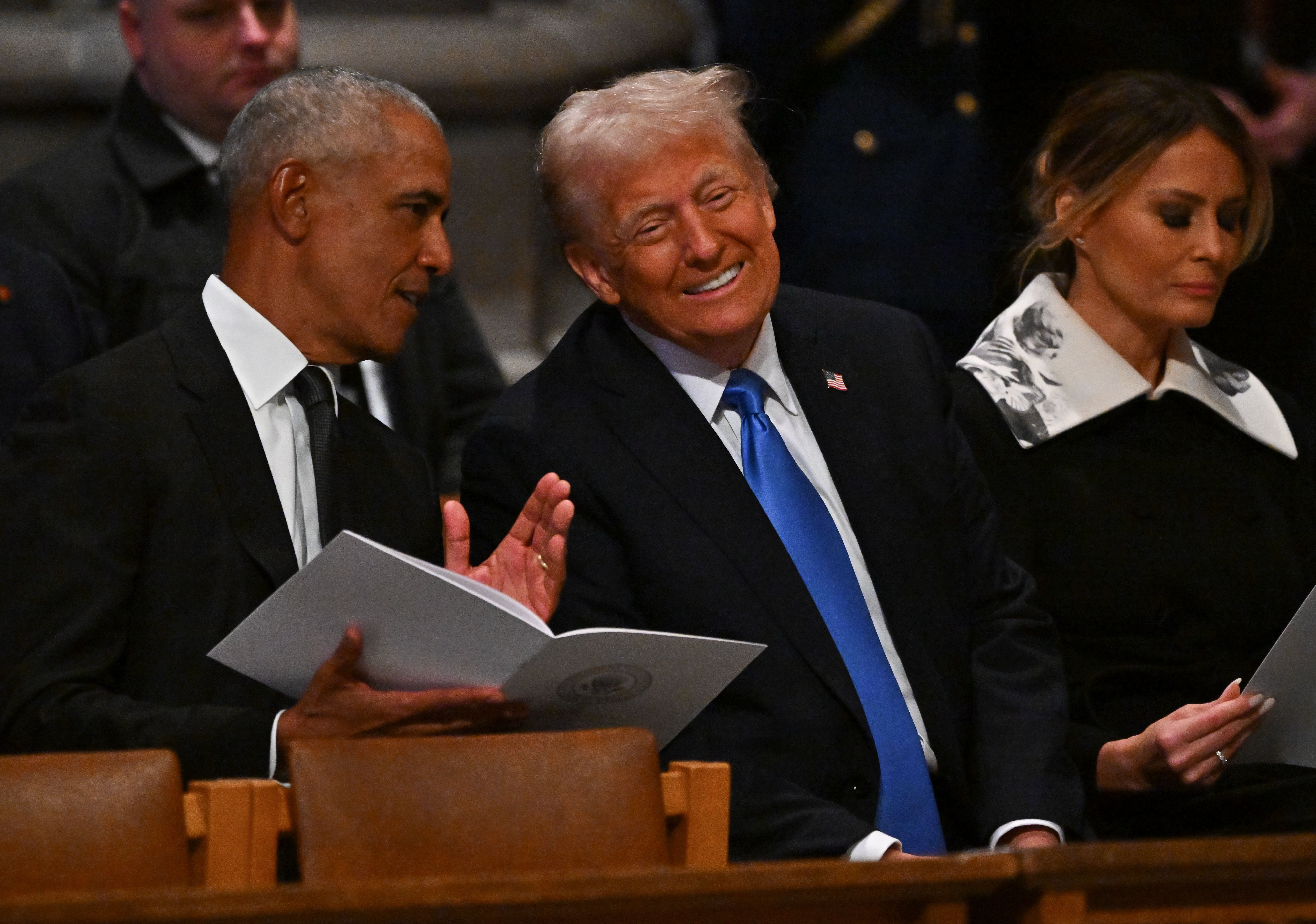 Barack Obama and Donald Trump seemed to enjoy eachother’s company more than some of the other former presidents gathered in Washington, D.C.