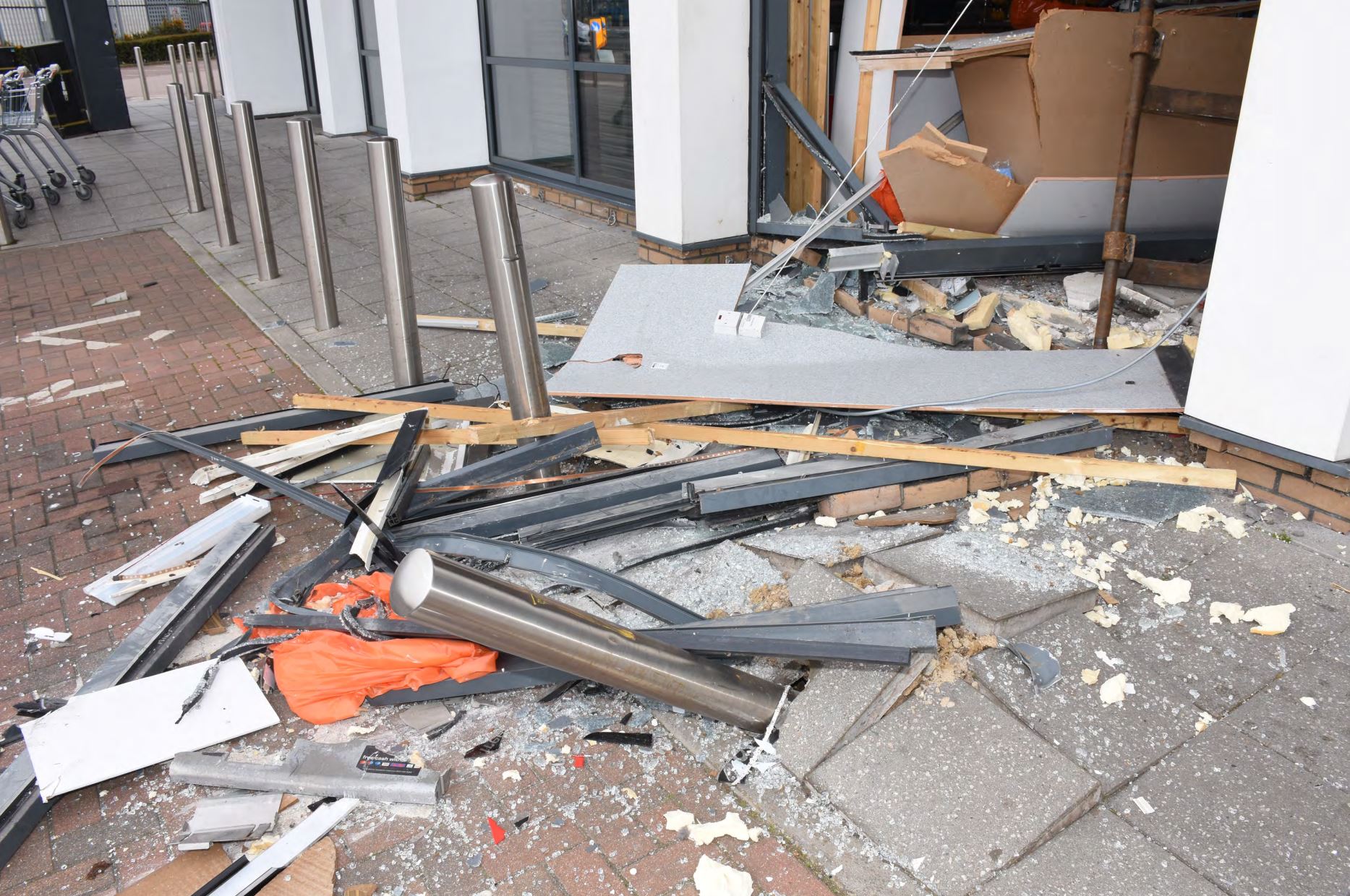 The cash machine was dumped at a nearby golf course after being ripped from the wall of a Home Bargains (Essex Police/PA)