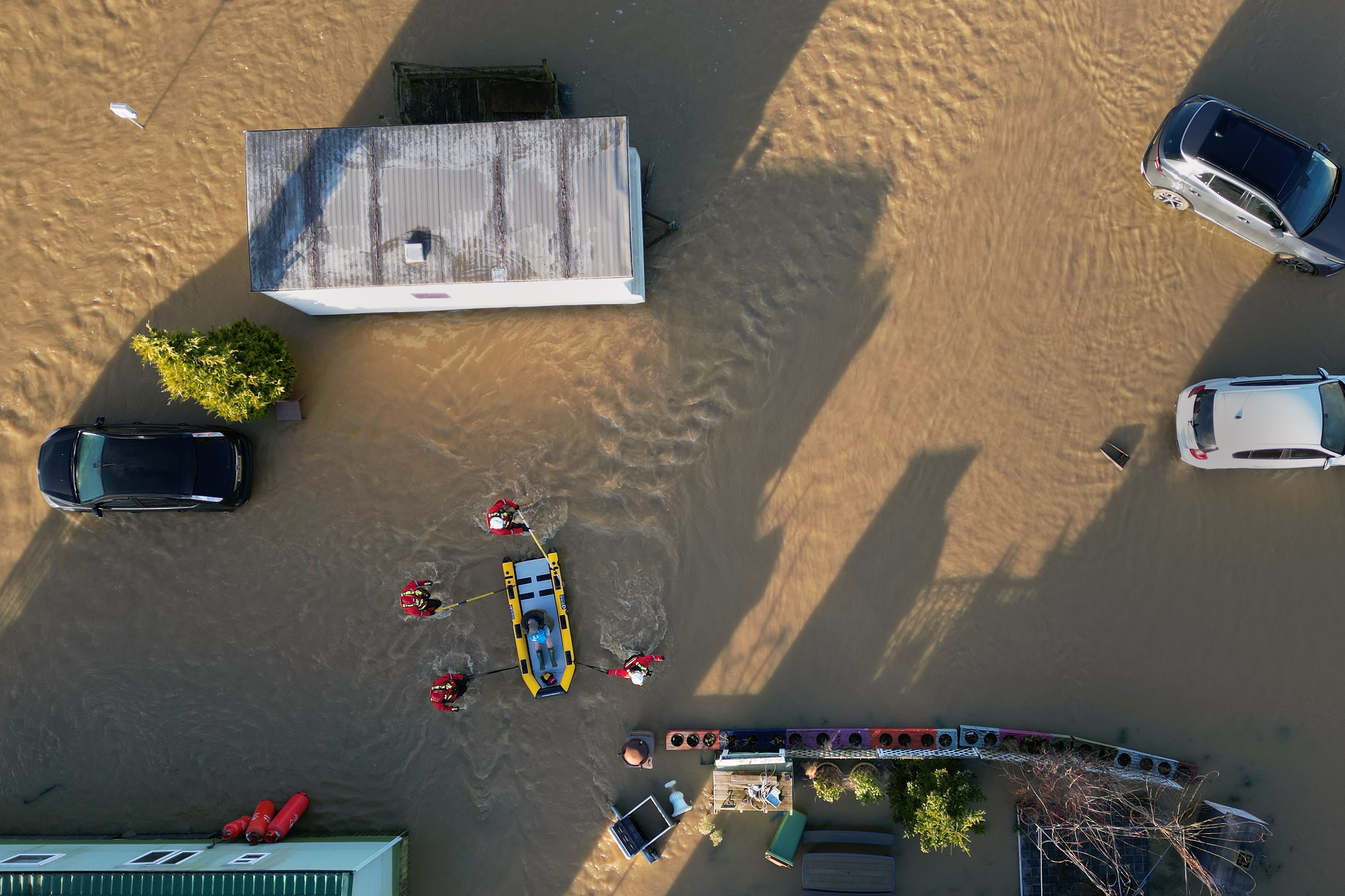 People in Leicestershire were displaced after their homes were flooded (Joe Giddens/PA)