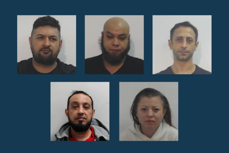 Marian Cumpanasoiu, 37, Remus Stan, 34, Calalan Dobre, 44, Cristian Urlanteanu, 41, and Alexandra Bugonea, 34, exploited vulnerable women in Dundee (Police Scotland/PA)