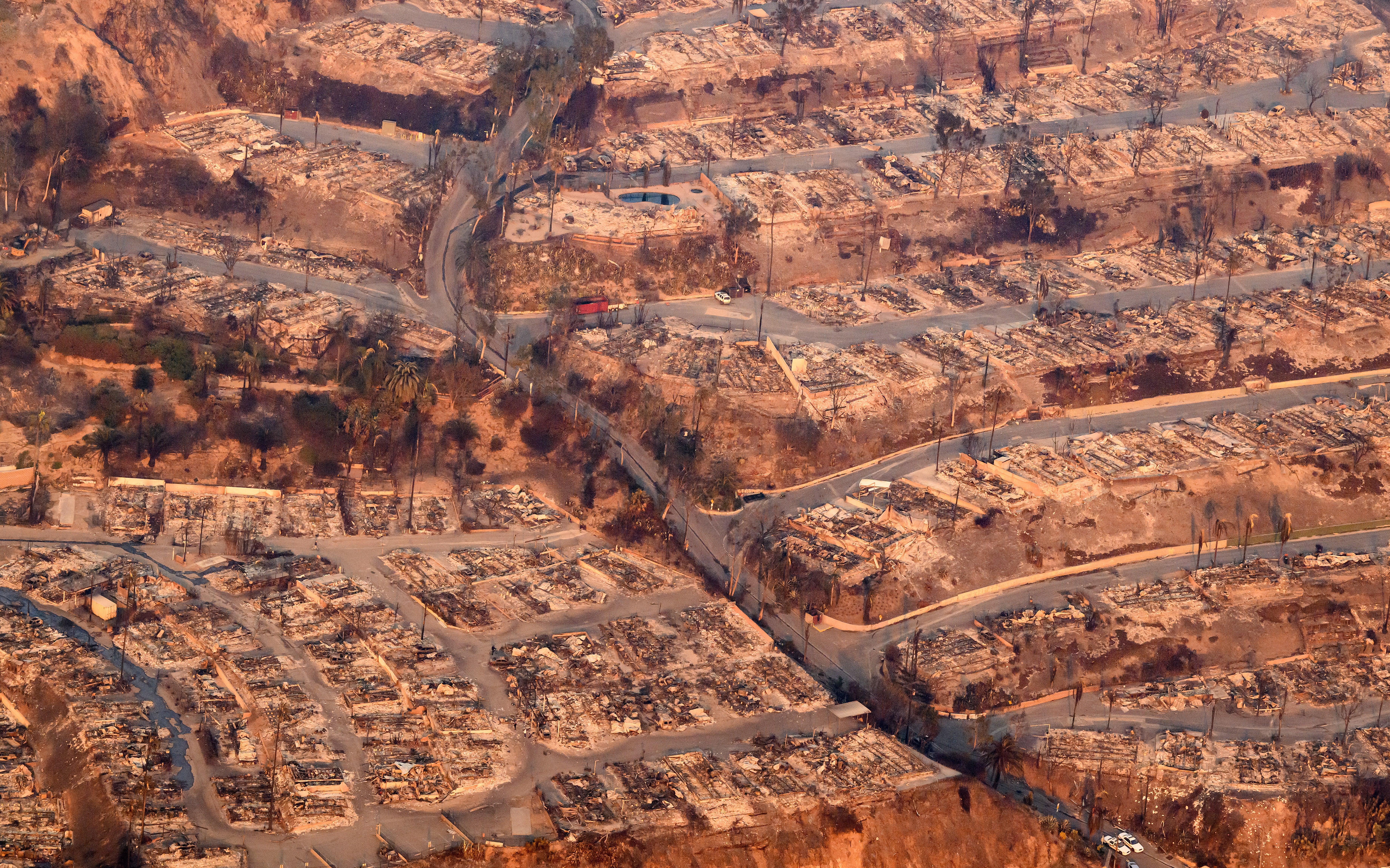 The homes burnt from the Pacific Palisades fire