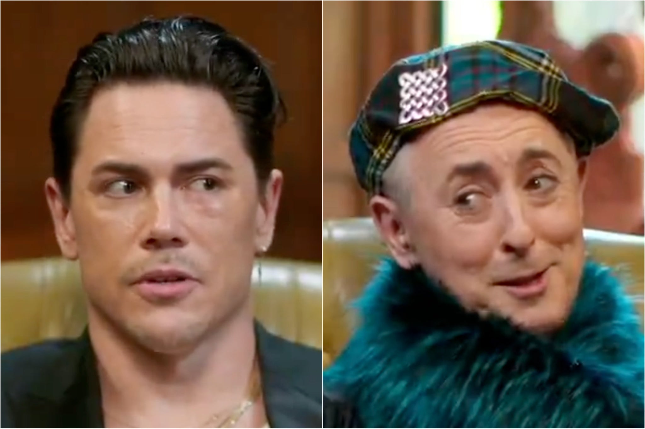 Tom Sandoval (left) and Alan Cumming on ‘The Traitors’