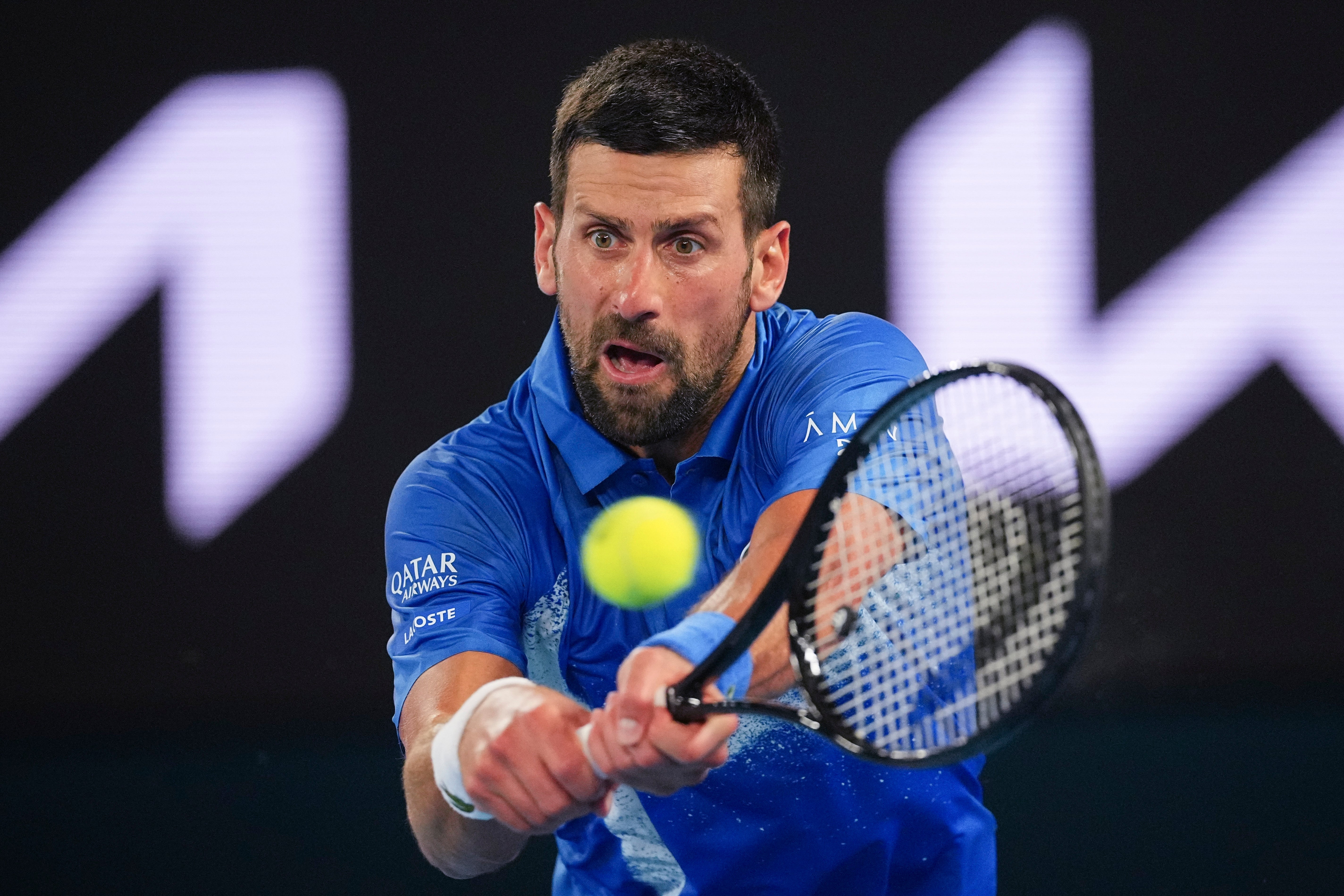 When is Novak Djokovic playing at the Australian Open?