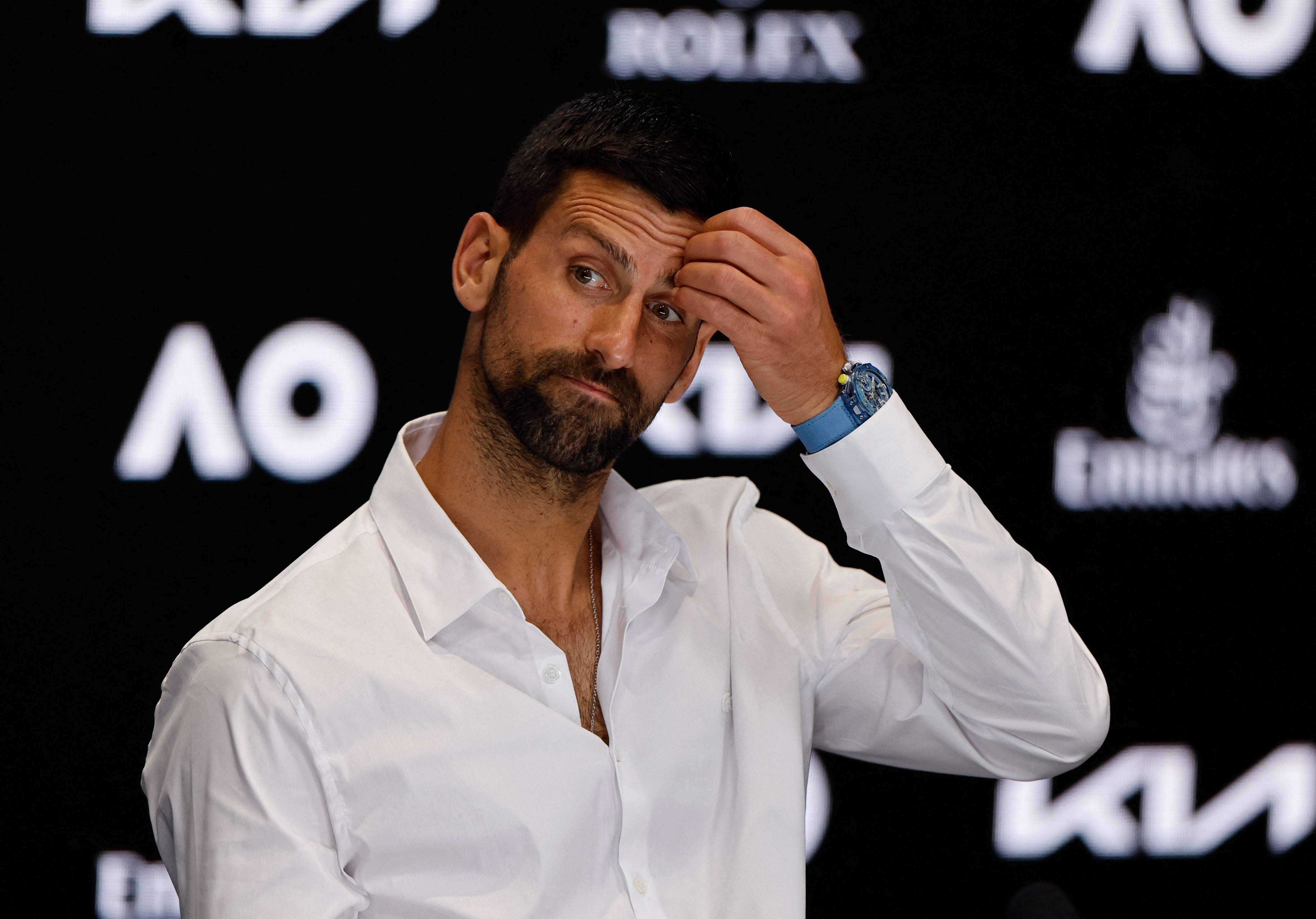 Djokovic faced questions about his claim on Friday