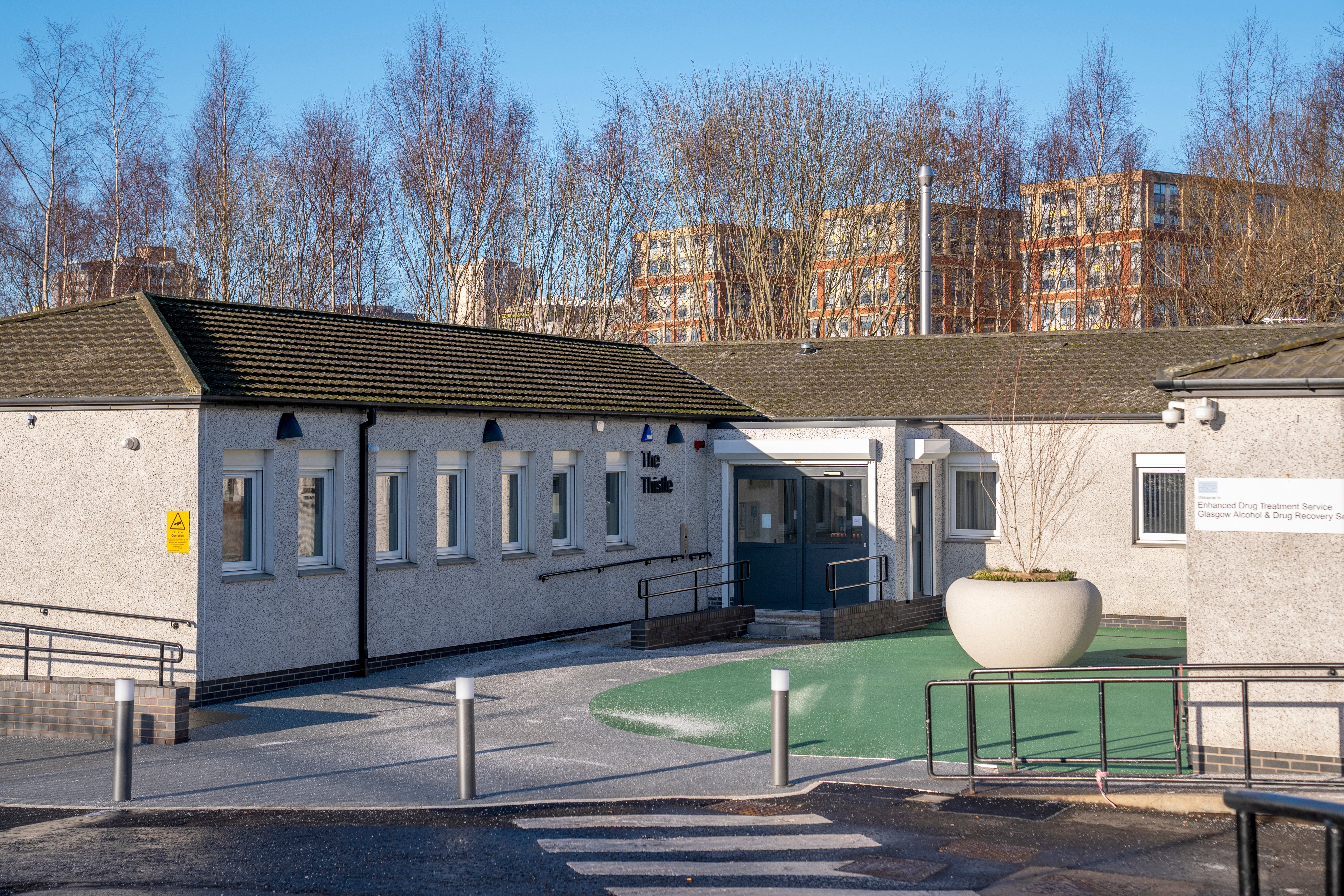 The Thistle drugs consumption room at the NHS Enhanced Drug Treatment Facility at Hunter Street Health Centre in Glasgow