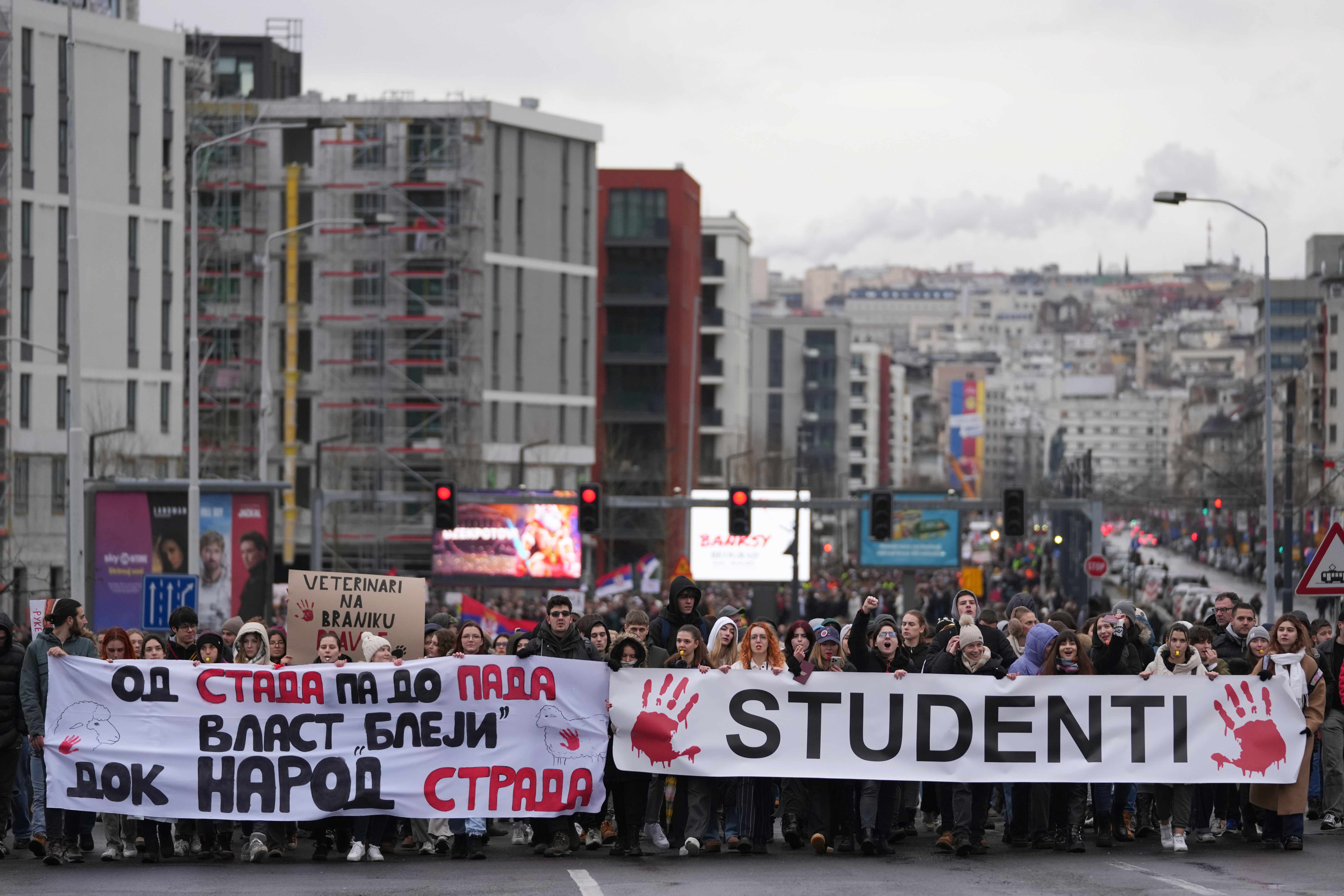 Serbia Roof Collapse Protest