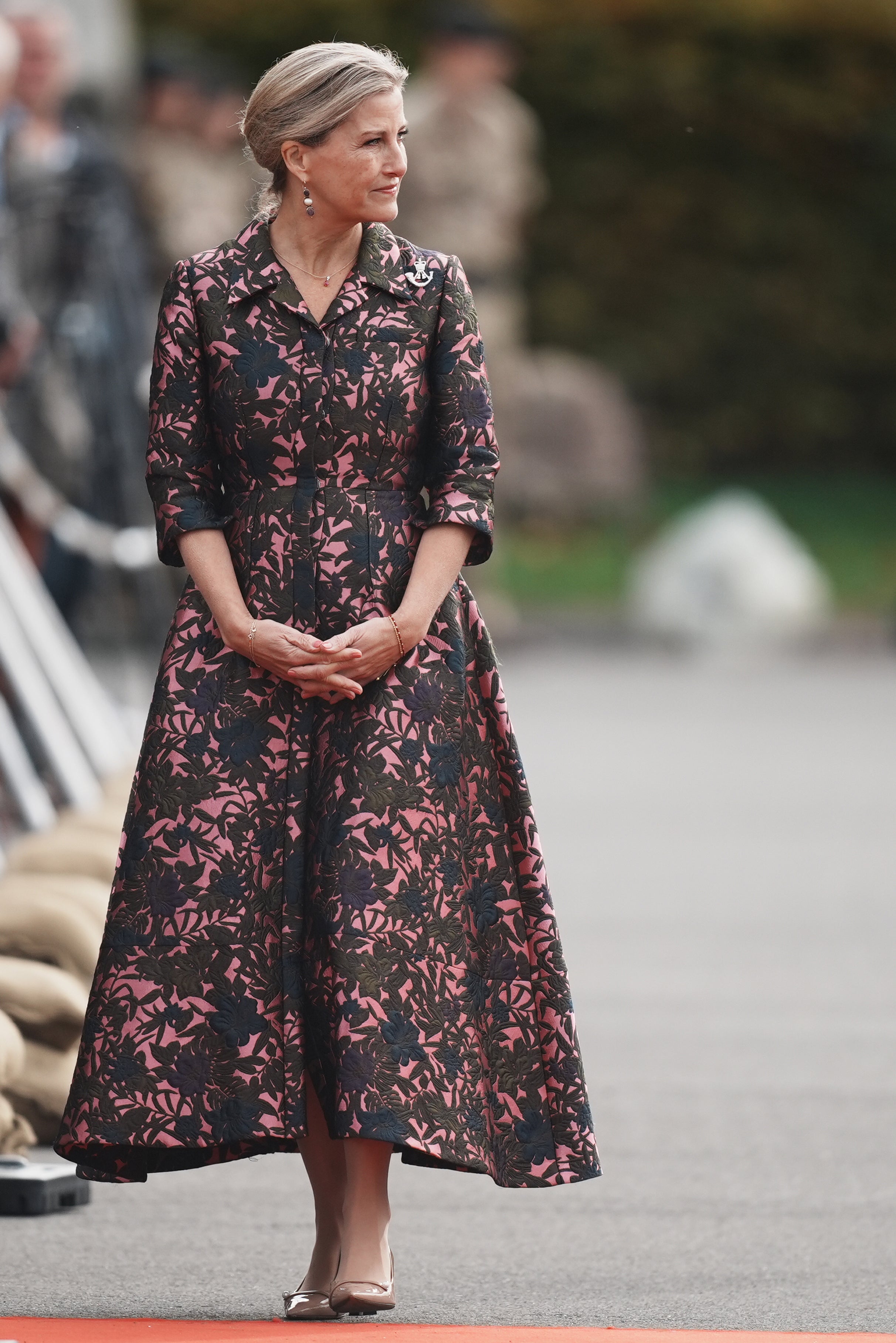 Sophie wore winter florals in an Erdem dress last year (Aaron Chown/PA)