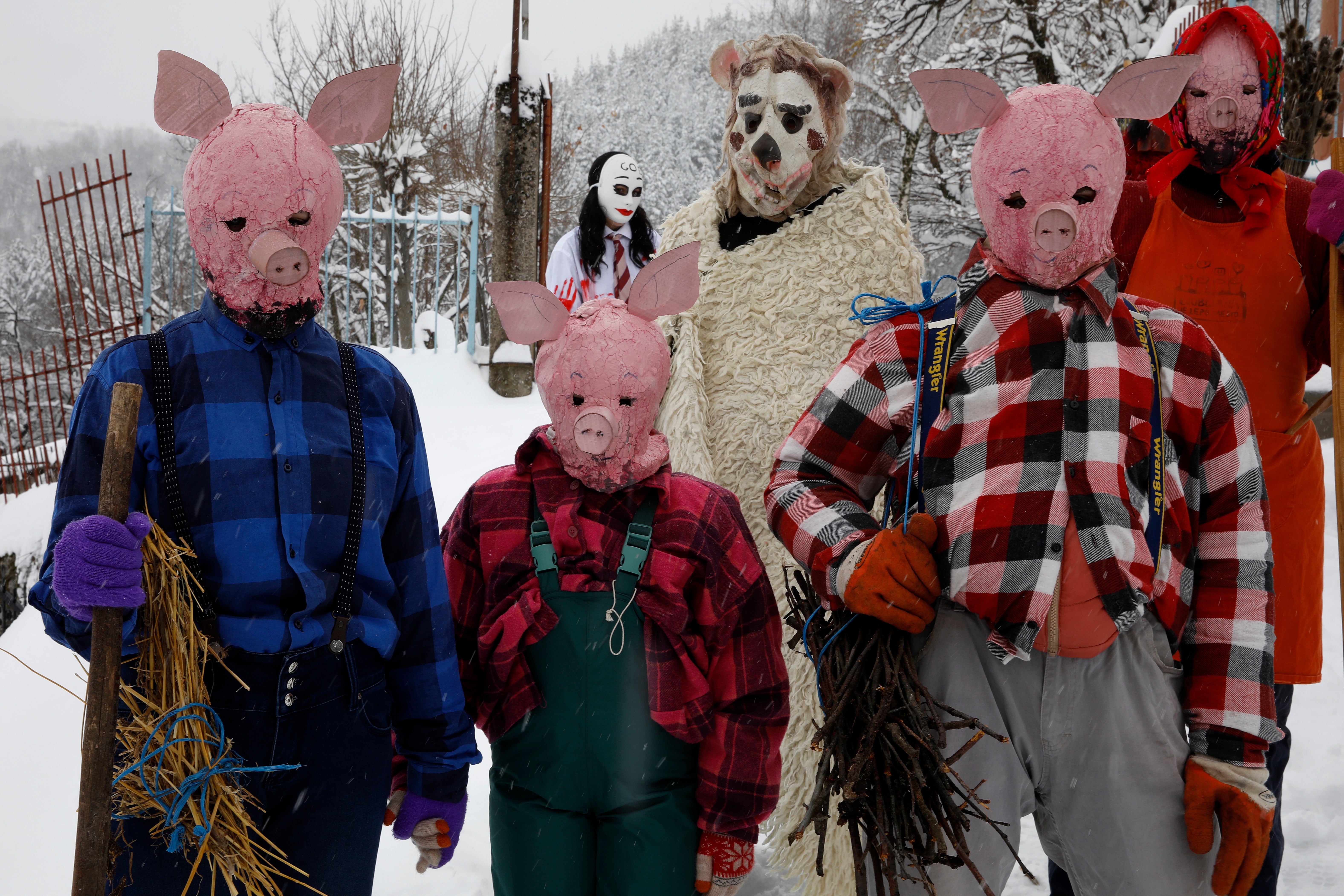 APTOPIX North Macedonia Vevcani Carnival