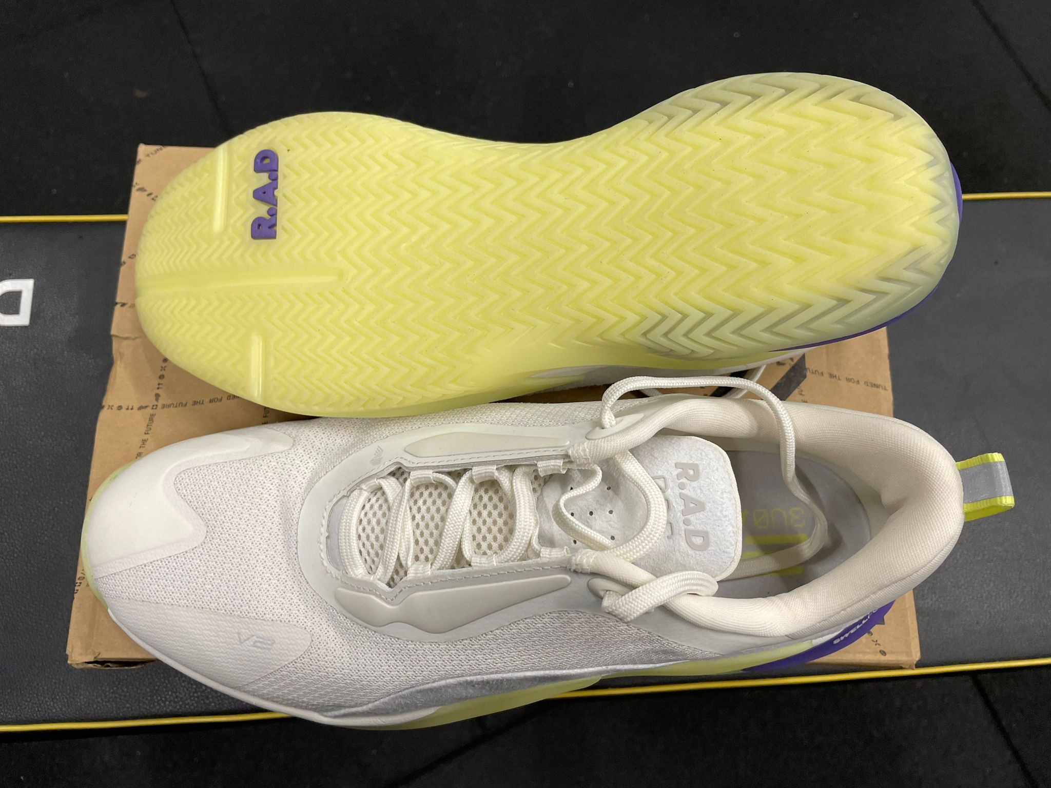 The outsole of the V2 appears to be slightly wider than the R.A.D One, offering extra stability when lifting weights