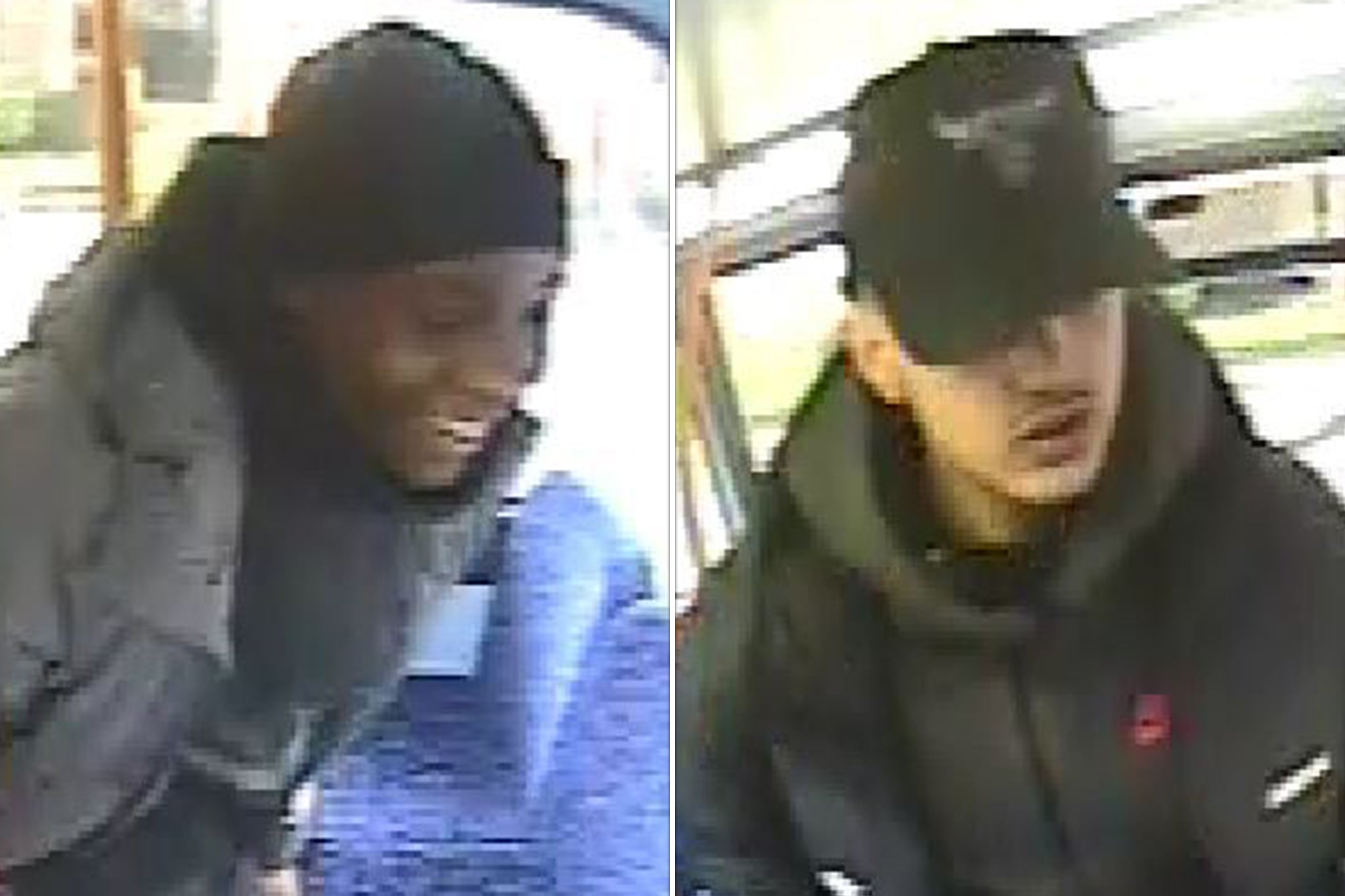 Colin Chabikwa, 15, (left) and Mosawar Zazi, 16 are pictured on a bus in Woolwich