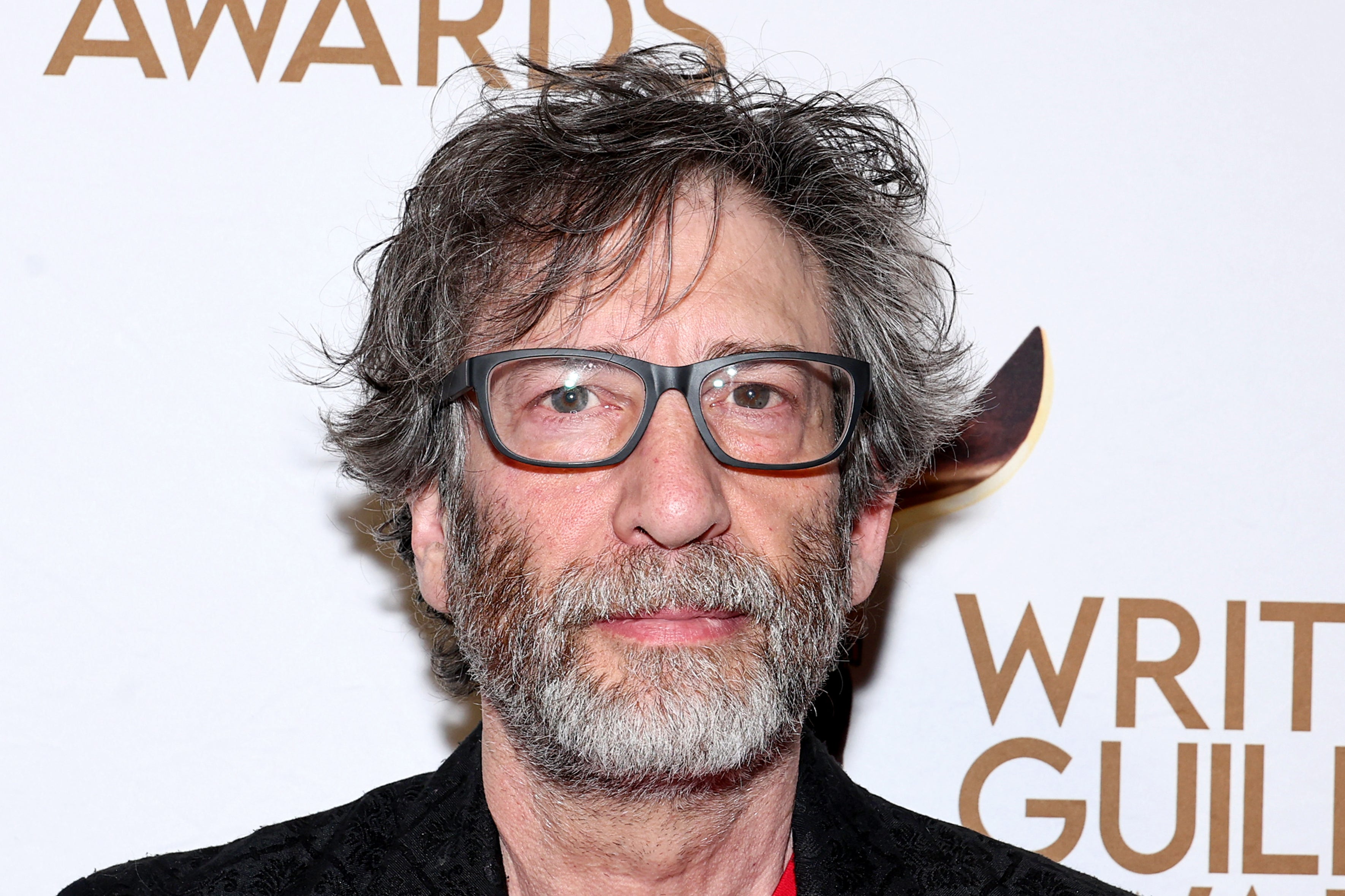 Neil Gaiman at the Writers Guild Awards in New York in April 2024