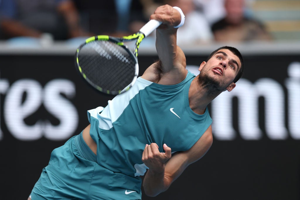 Carlos Alcaraz worked on a new serve in pre-season