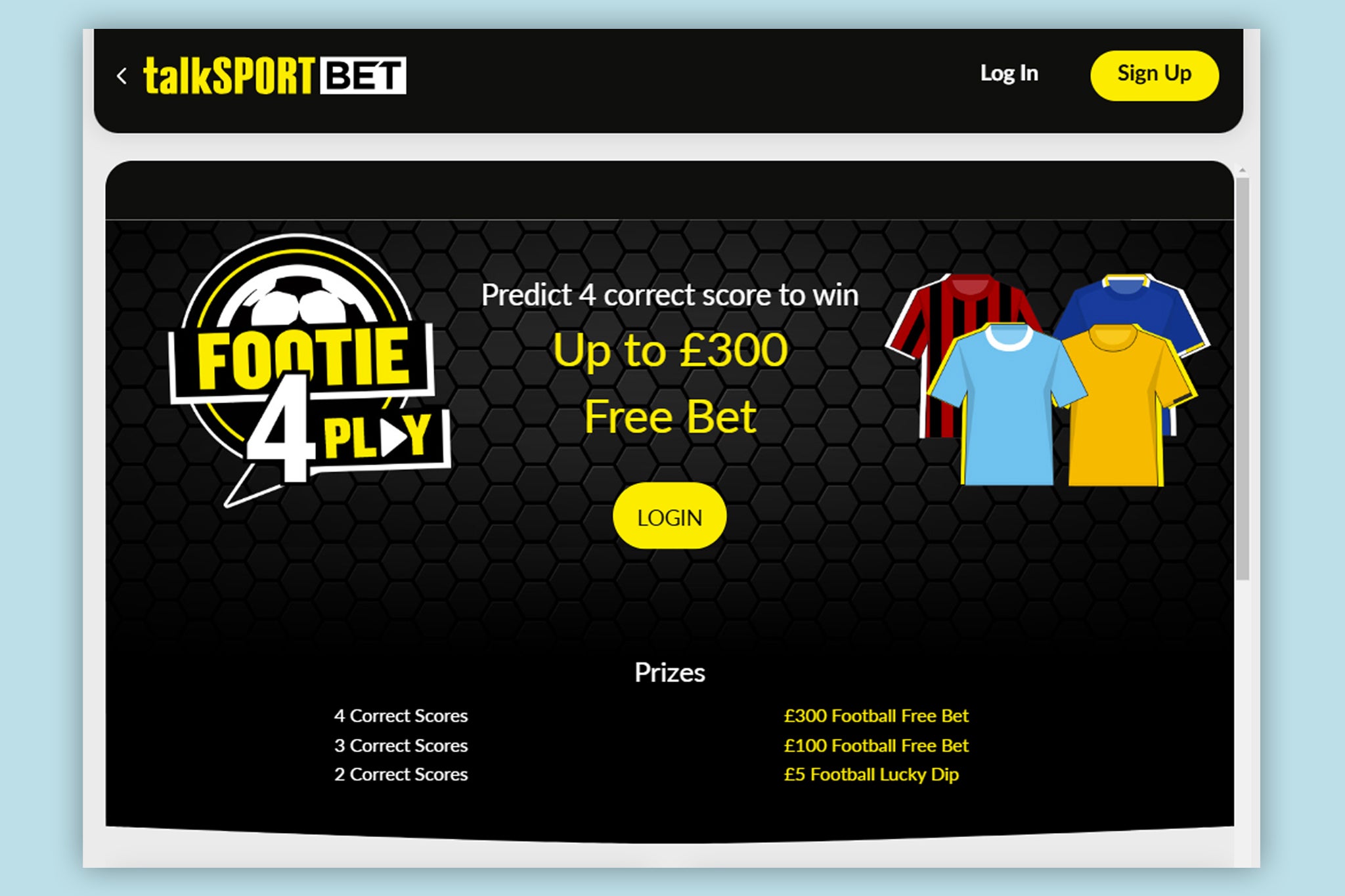 talkSPORT BET reward football fans for correct score predictions