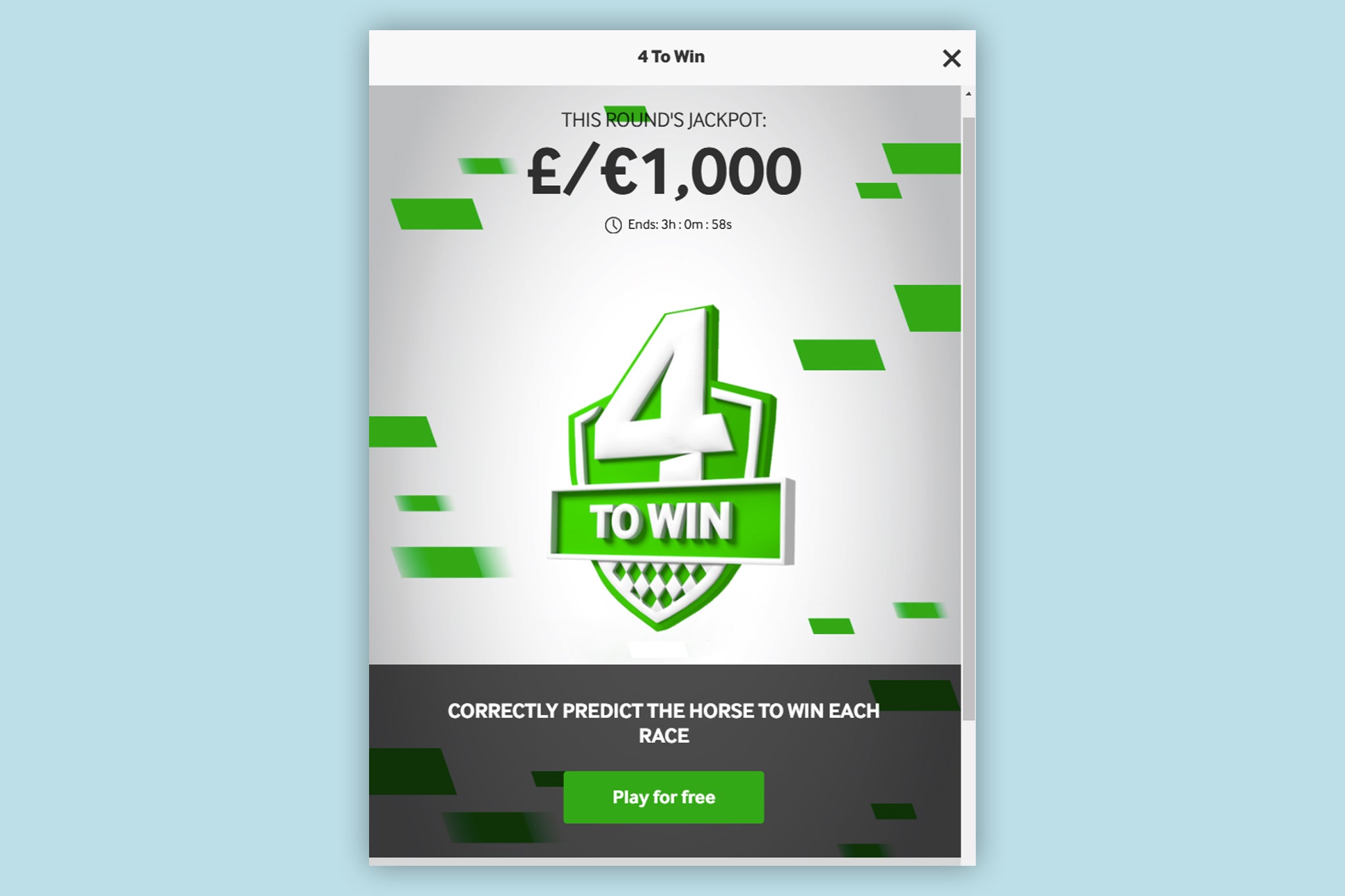 Betway’s 4 to Win jackpot is boosted every Saturday