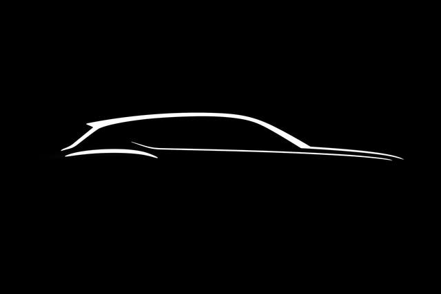 <p>A teaser sketch of the the Bentley electric car</p>