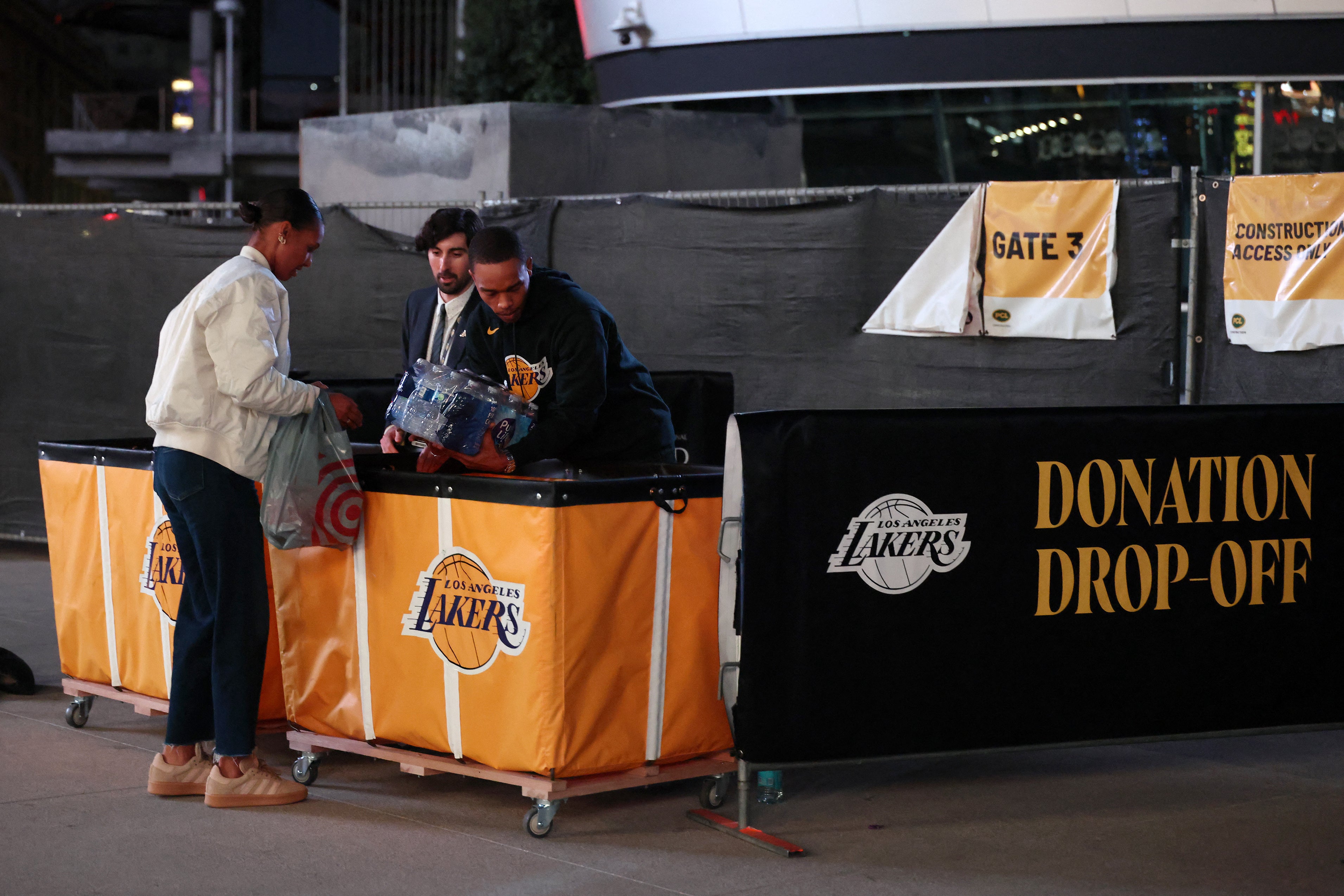 Donation drives have been organized and promoted by the teams individually and collectively, since the start of the devastating fires in Los Angeles and the surrounding areas