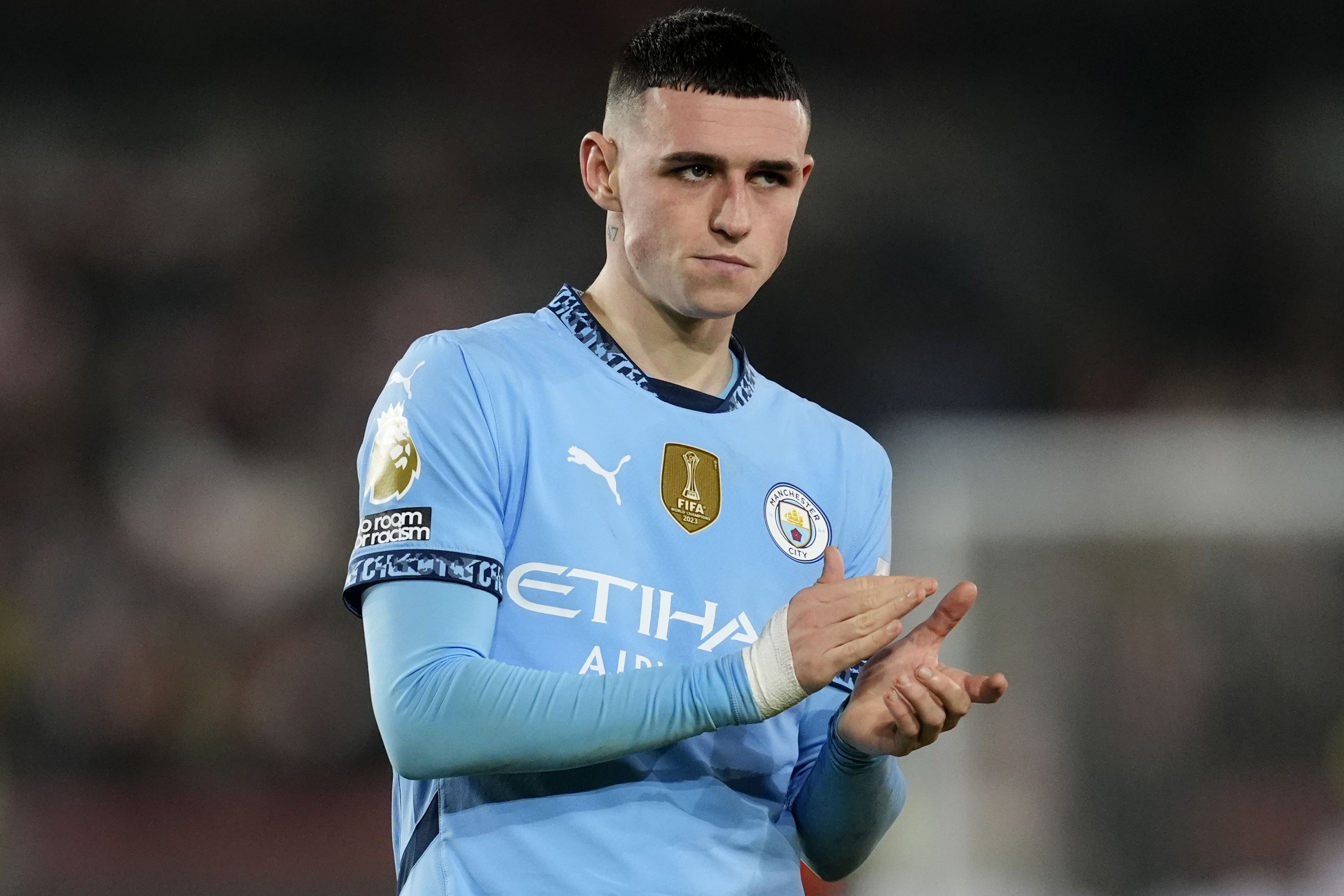 Phil Foden scored twice against Brentford (Nick Potts/PA)