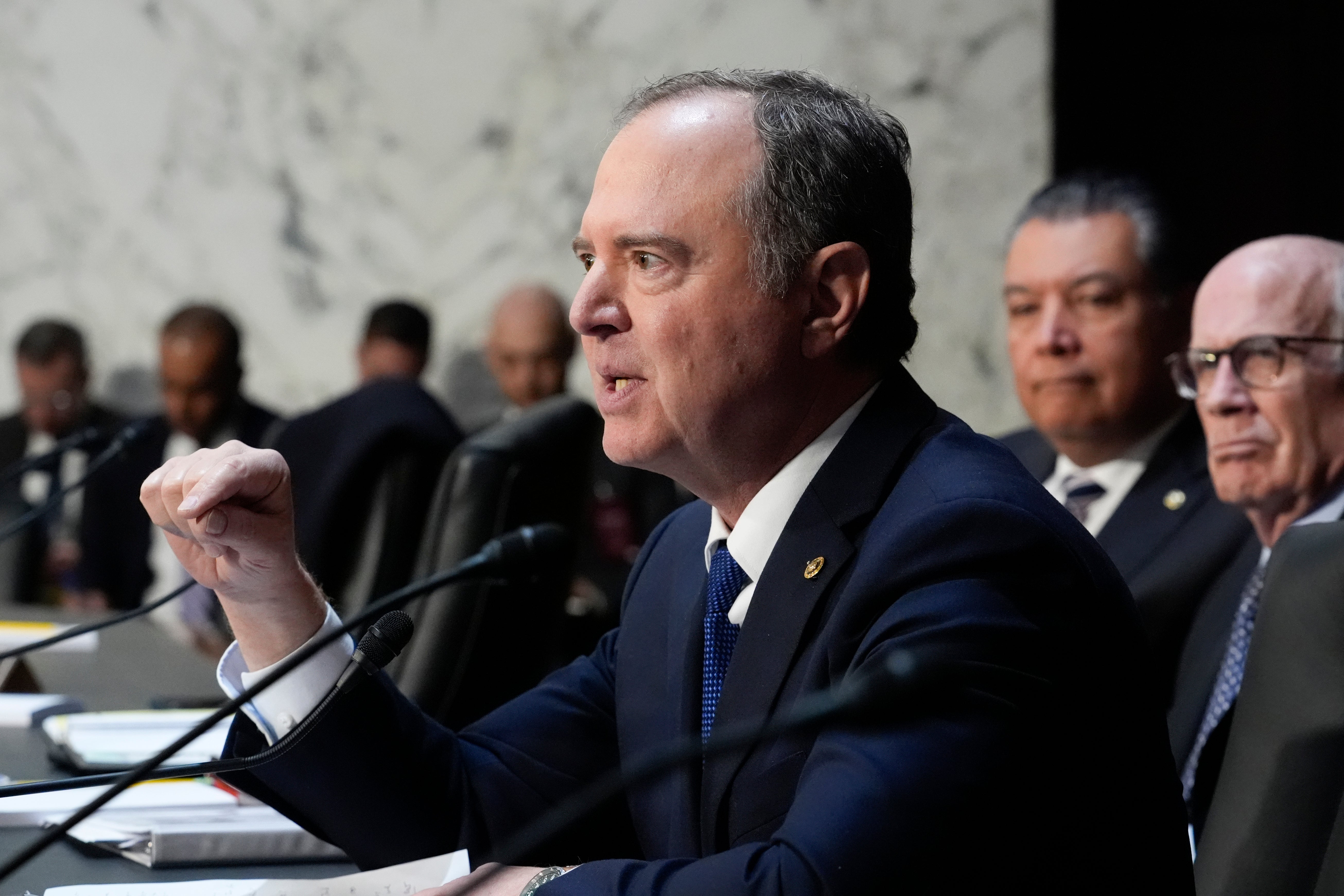 Senator Adam Schiff grilled Pam Bondi on whether she was the ‘intestinal fortitude’ to stand up to Trump