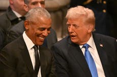 Obama destroys Trump in head-to-head race if both were to run for a third term in 2028, poll finds
