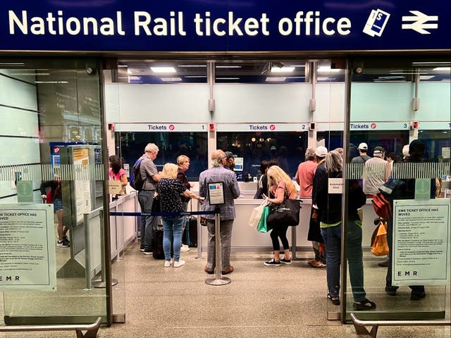 <p>Tickets please: Passengers at London St Pancras doing the right thing</p>