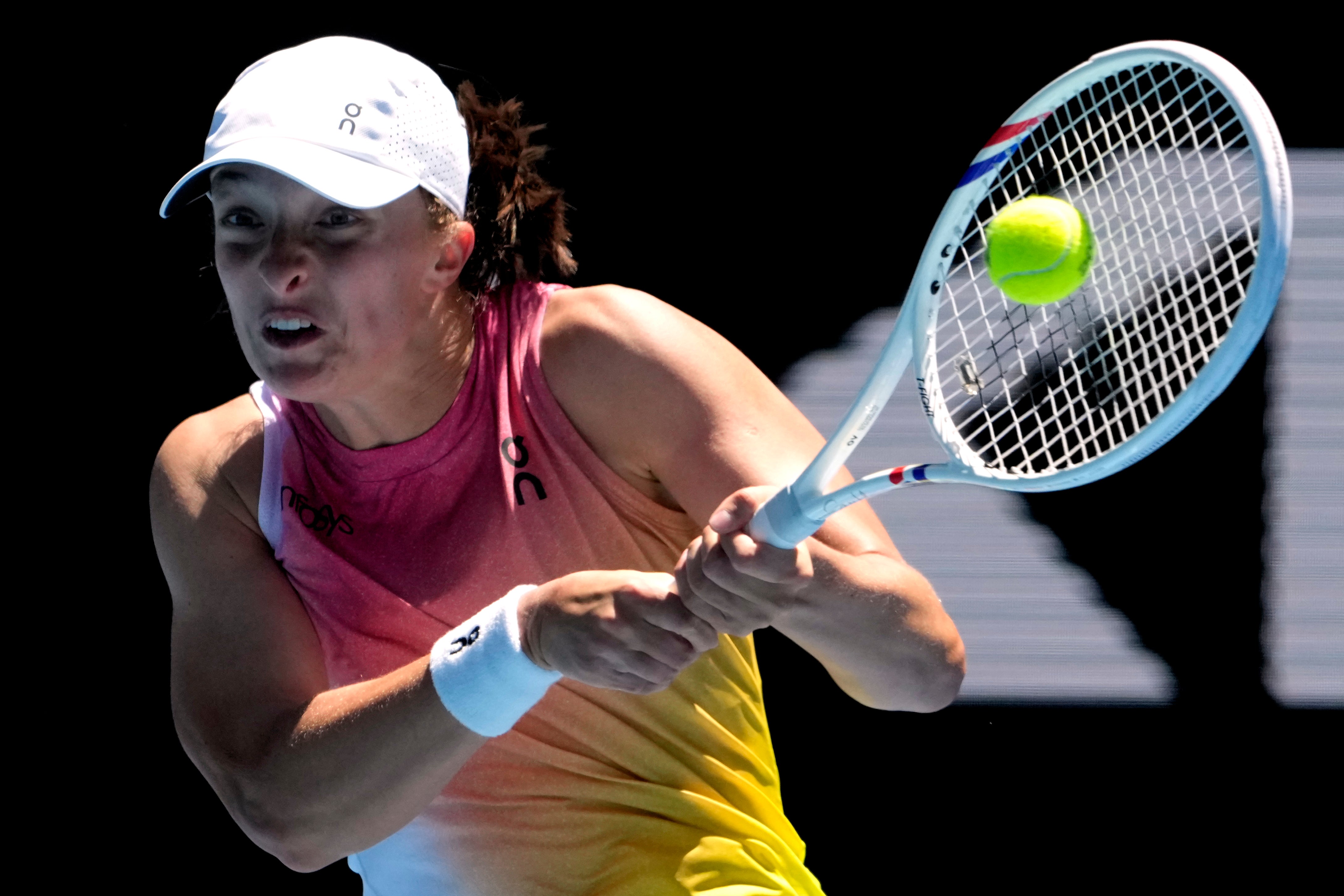 Emma Raducanu next plays second seed Iga Swiatek (Asanka Brendon Ratnayake/AP)