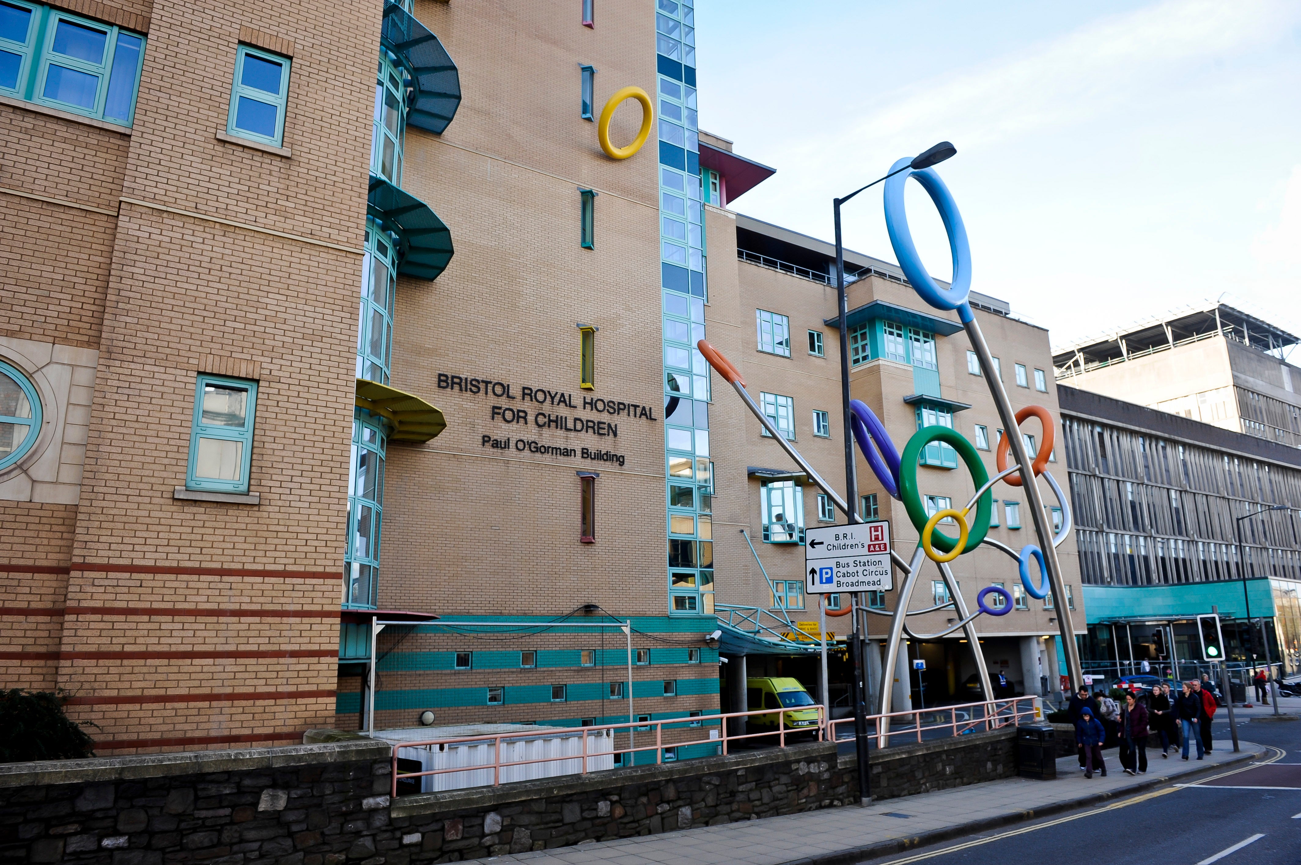 A view of the Bristol Royal Hospital for Children where Dr Hughes first met Patient A