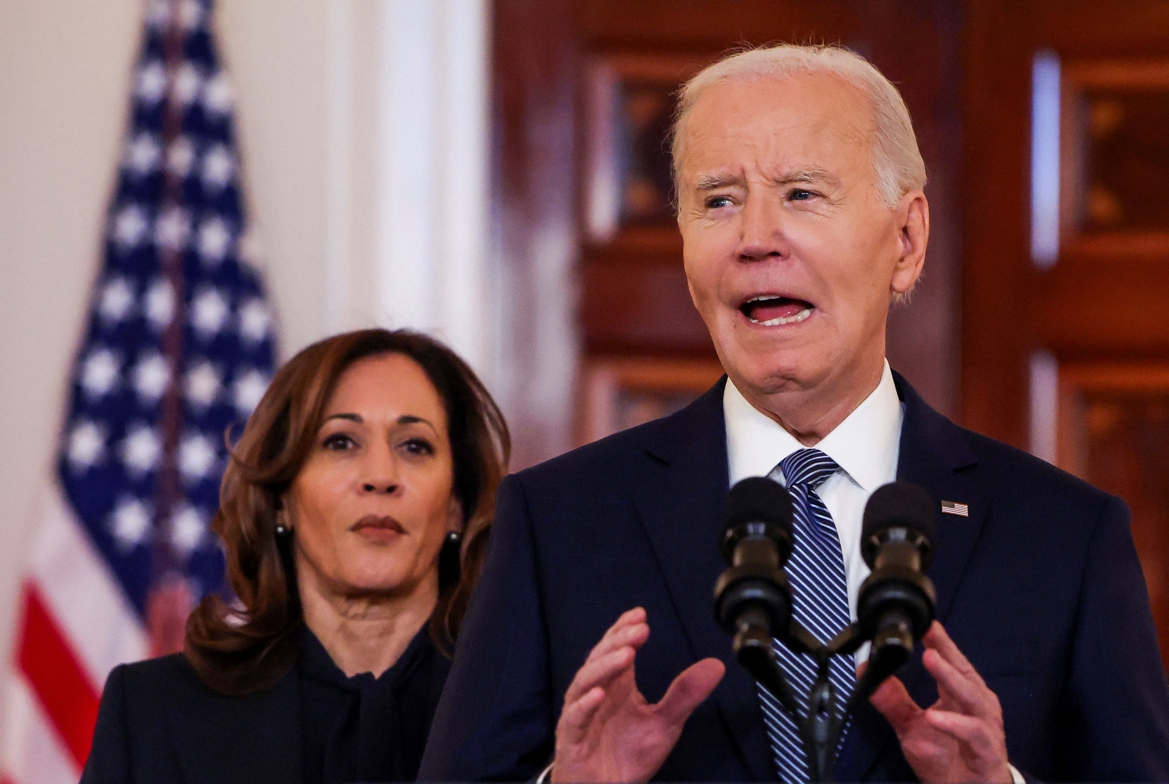 Harris has reportedly ‘expressed deep sadness’ over the election loss and Biden’s comments