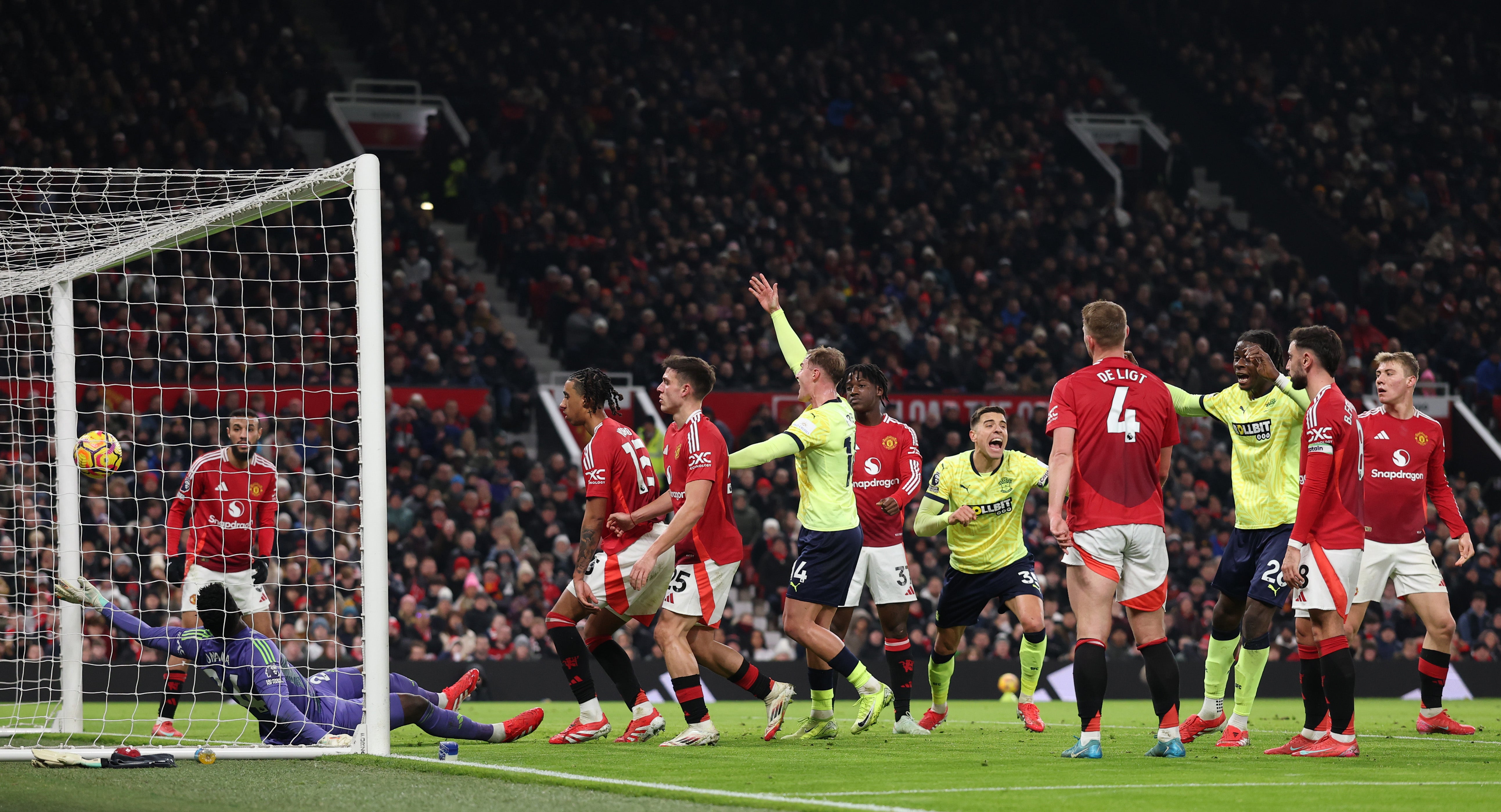 Manuel Ugarte’s own goal gave Southampton a deserved lead