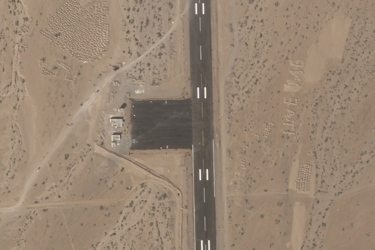 This satellite photo shows the airstrip on Abd al-Kuri Island in Yemen