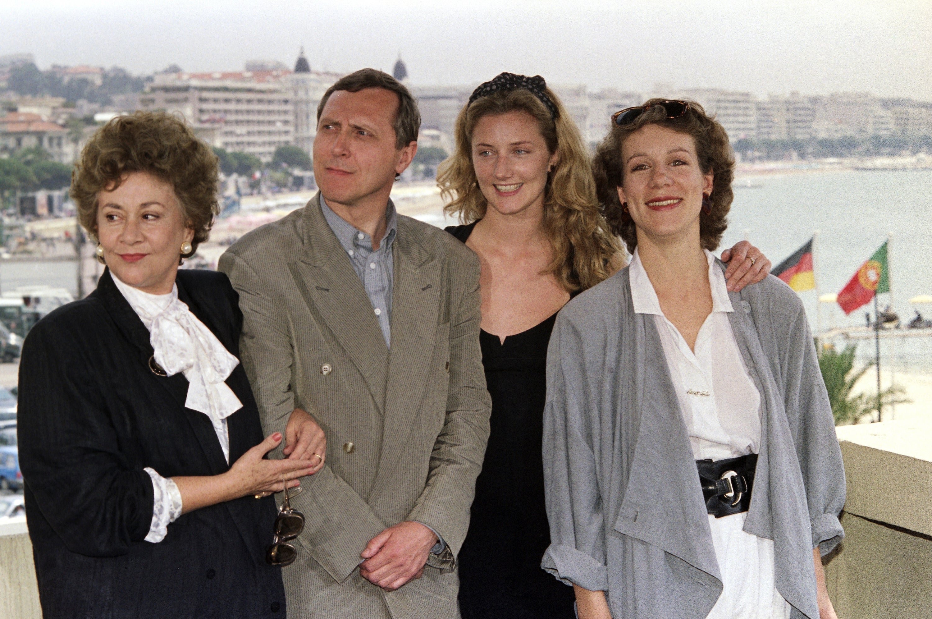 From left actress Joan Plowright, director Peter Greenaway, actresses Joely Richardson and Juliet Stevenson from the film ‘Drowning by Numbers’