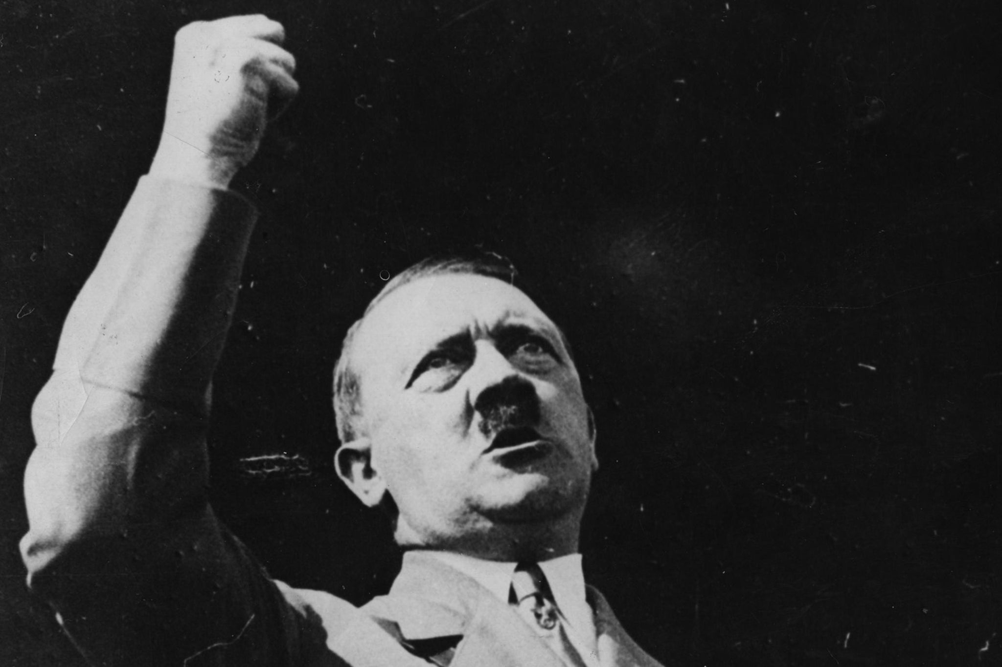 Adolf Hitler making a speech, circa 1936