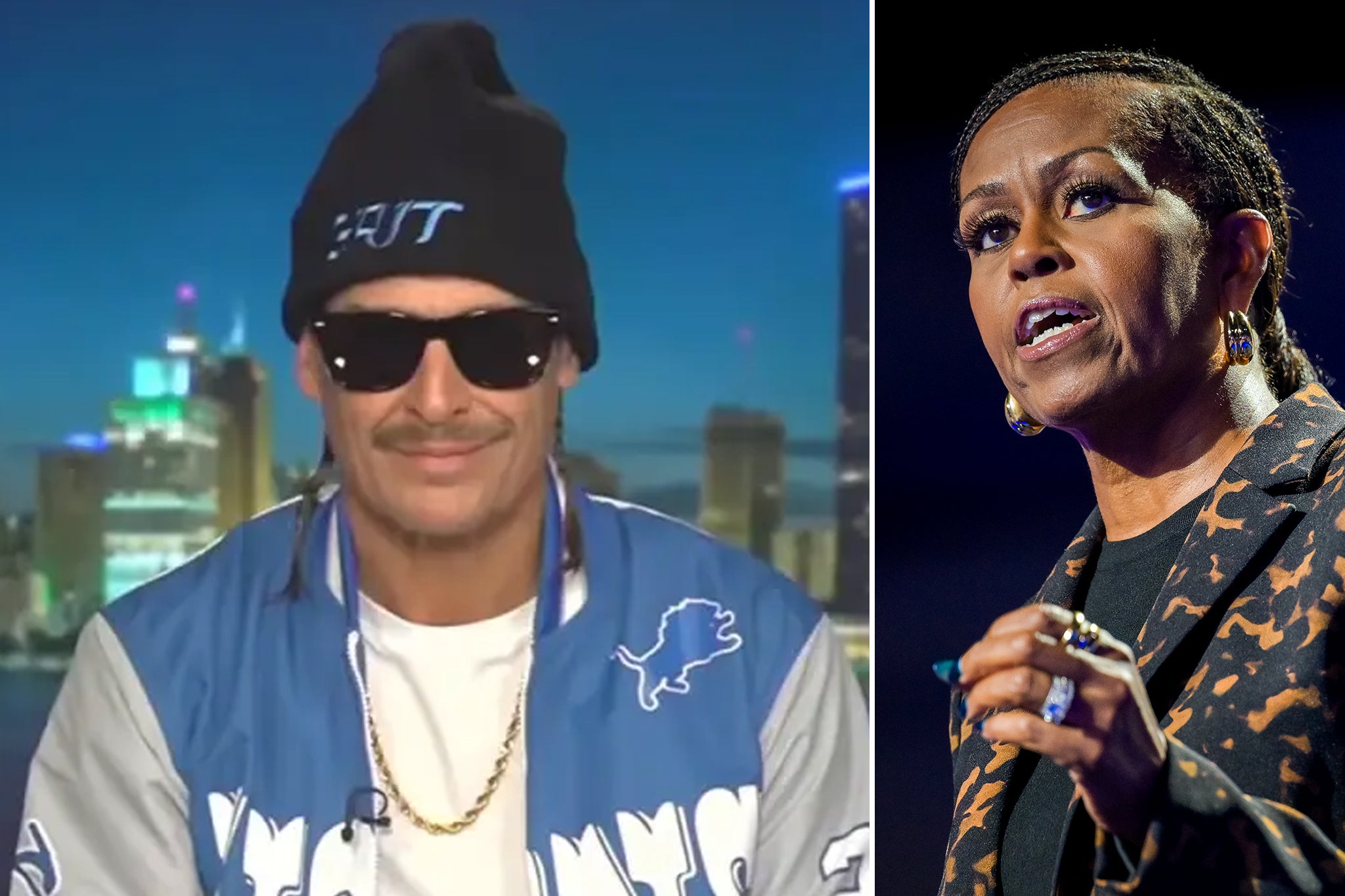 Kid Rock made a swipe at Michelle Obama while appearing on Jesse Watters Primetime on Thursday