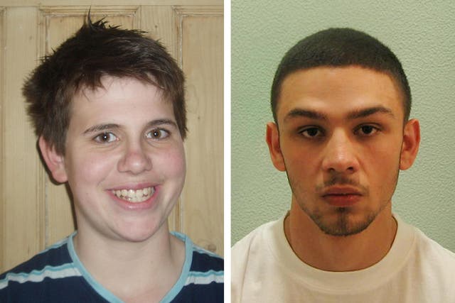 Undated handout photos of 16-year-old Jimmy Mizen (left) and convicted murderer Jake Fahri (PA)