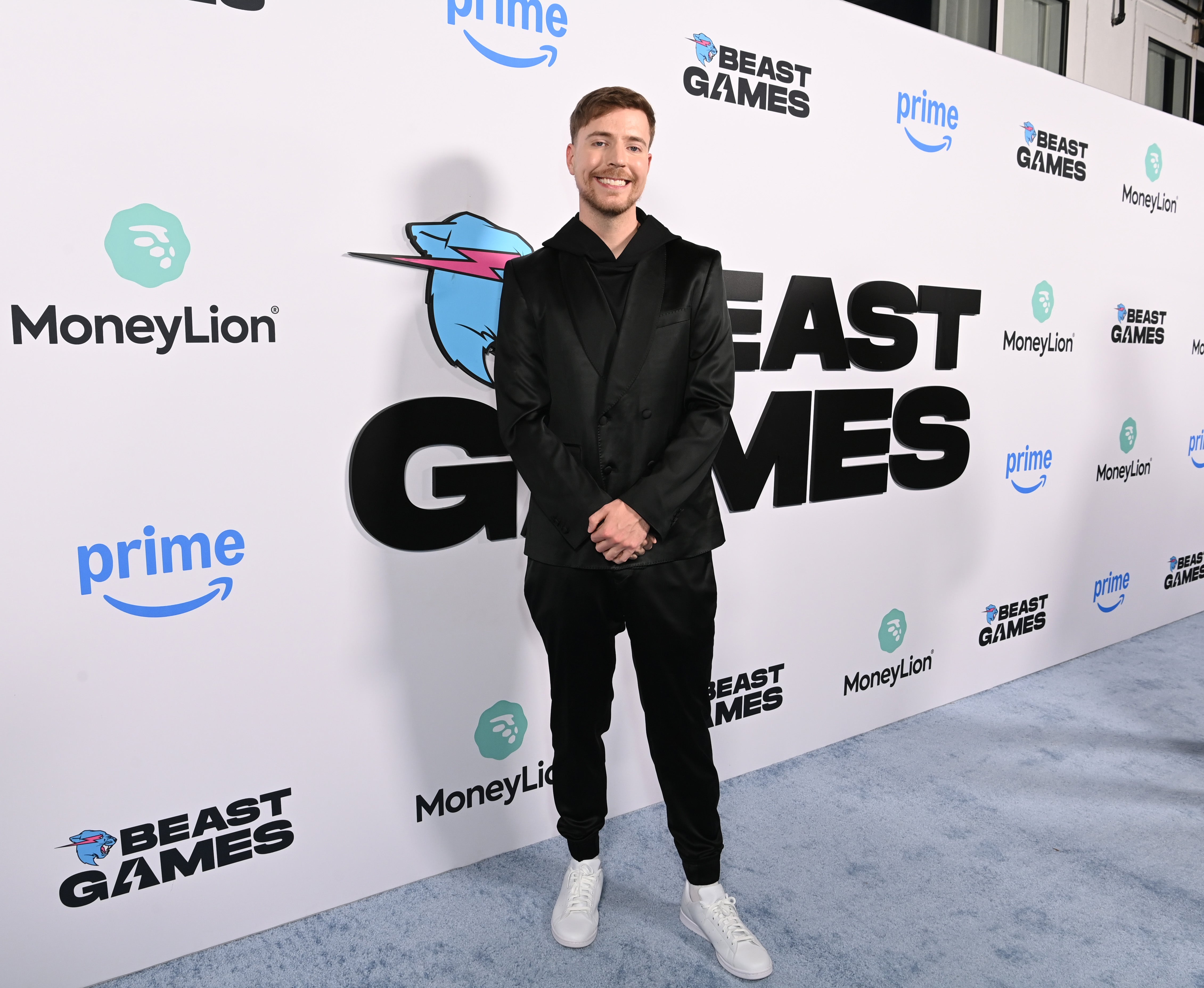 MrBeast attends as MrBeast celebrates the premiere of the new Prime Video Competition Series Beast Games at a content creator special screening on December 18, 2024 in Santa Monica, California.