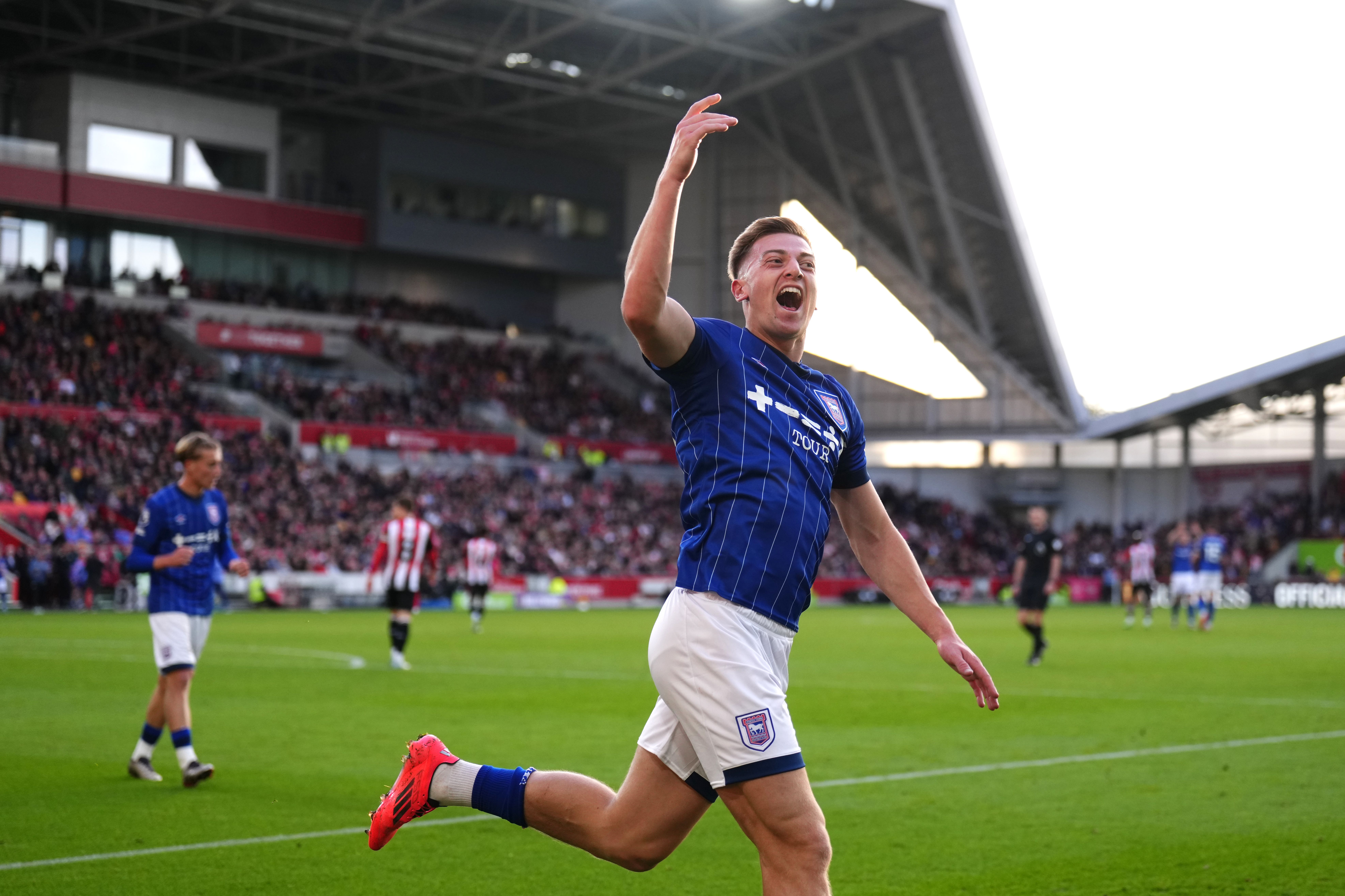 Liam Delap is shining at Ipswich after leaving Manchester City (John Walton/PA)